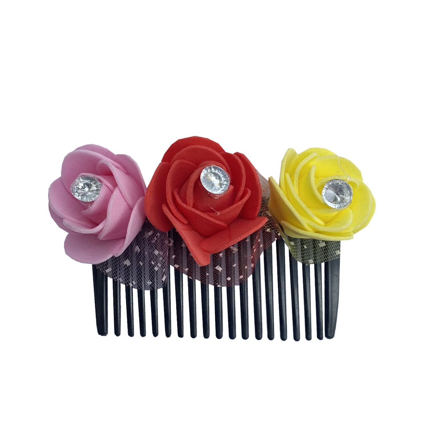 Vinshbond Floral Hair Clips for Women - 5-Pack Multicolor Flower Hair Pins, Slide Hair Combs & Barrettes - Perfect for Weddings, Parties, and Everyday Hair Accessories