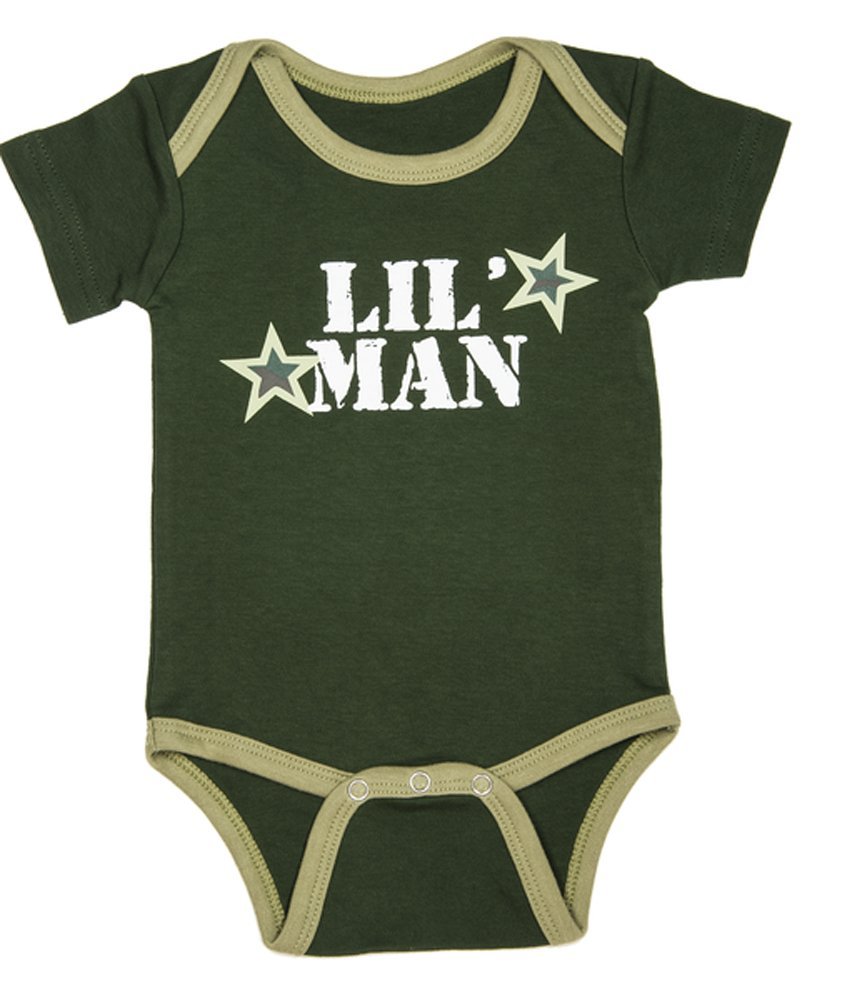 Ganz Onesie - Lil' Man Green | Soft Baby Bodysuit for Boys | Perfect for Playtime & Sleepwear