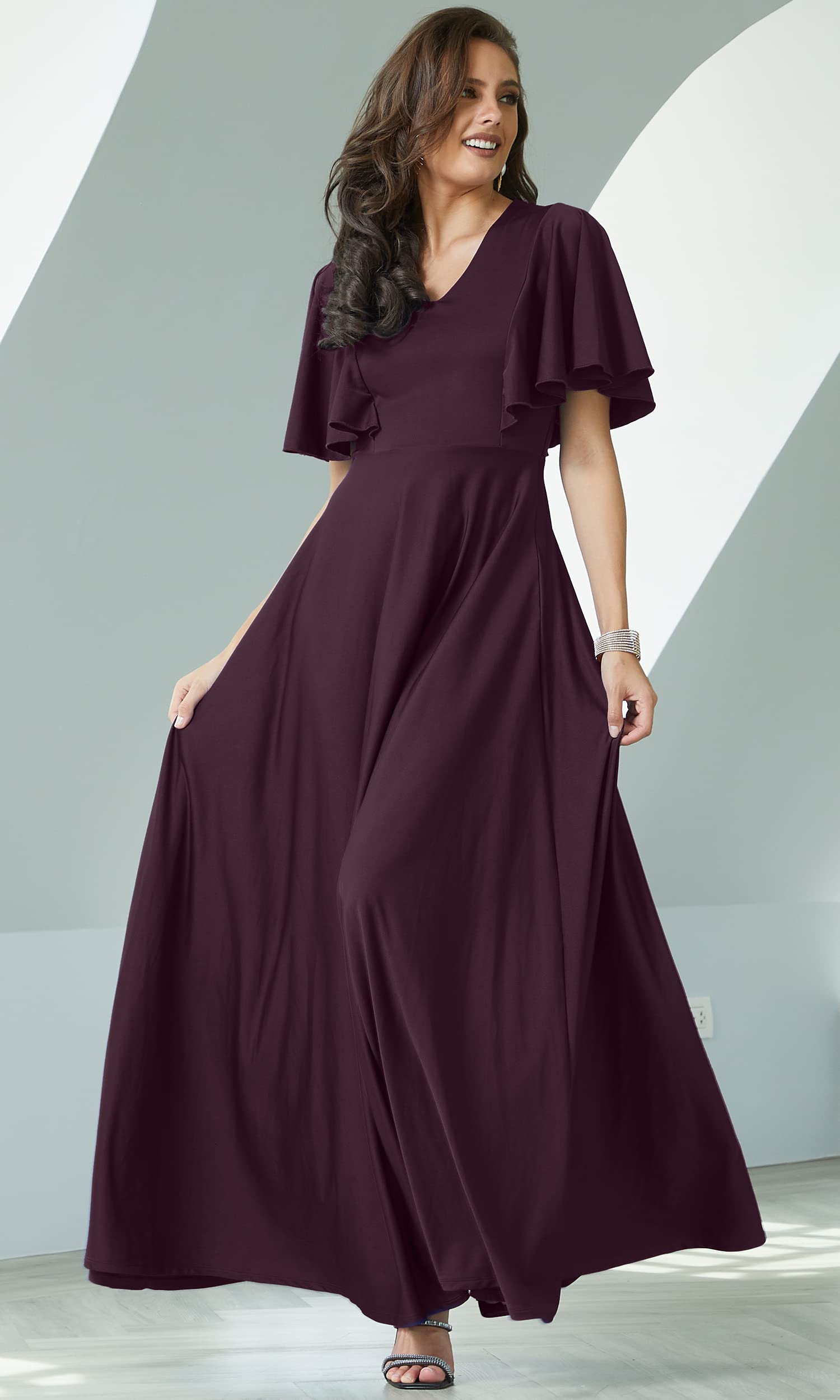 Elegant Women's Long Bridesmaid Evening Cocktail Maxi Dress - Perfect for Weddings, Formal Events & Special Occasions