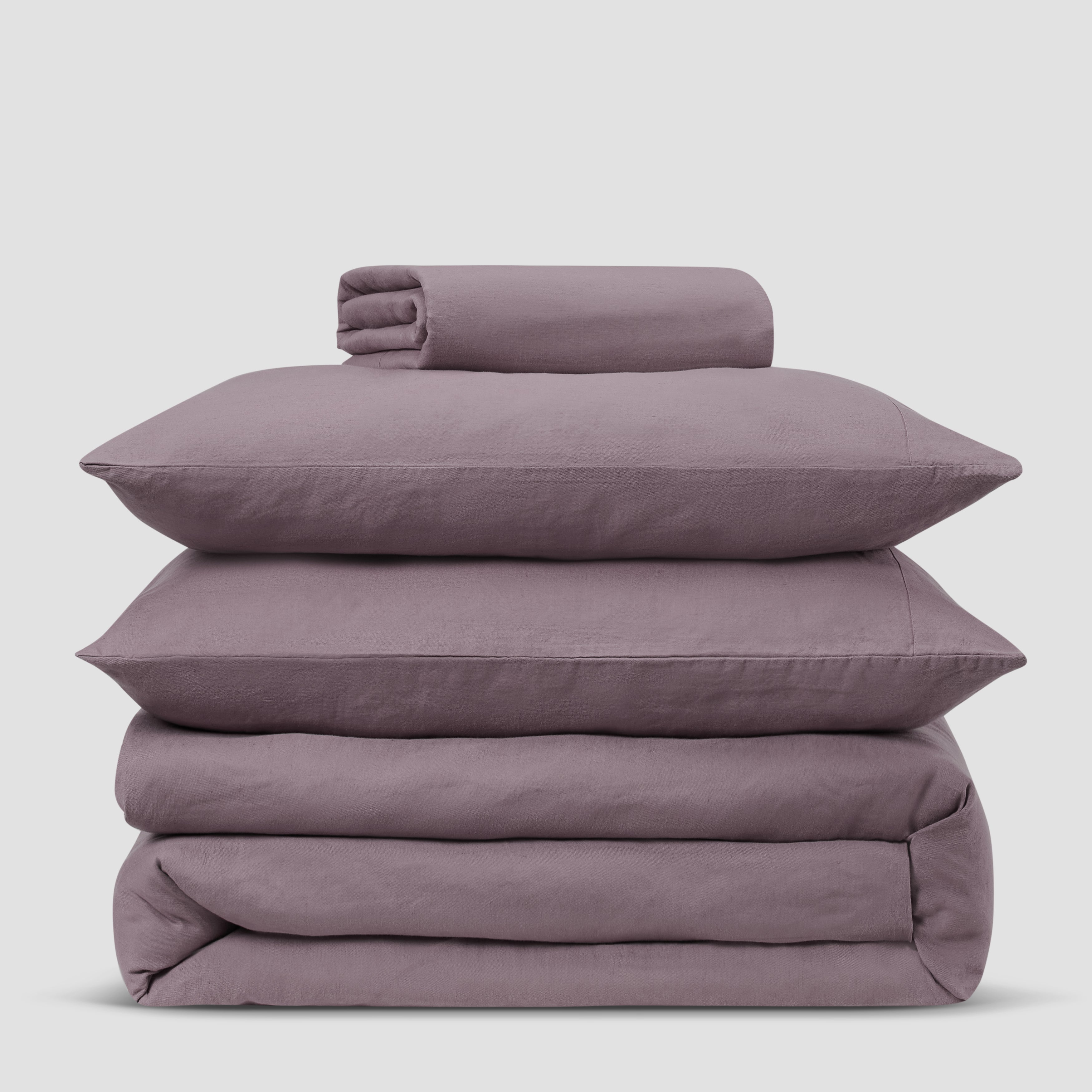 Organic Elderberry 100% Pure Linen Pillowcase Set of 2 - Breathable & Hypoallergenic Bedding for All Seasons - Perfect for Home, Hotel, and Spa Use