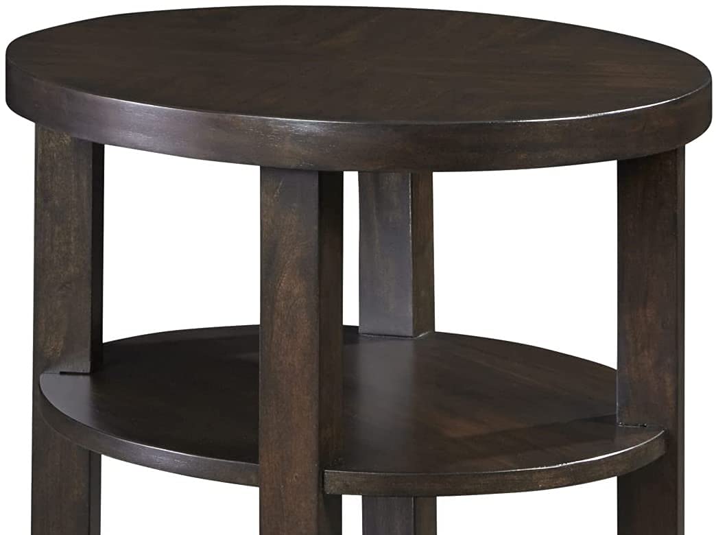 Progressive Furniture Grove Park Oval End Table - Brown Wooden Side Table for Living Room, Bedroom & Office - Perfect for Lamps, Books & Decor