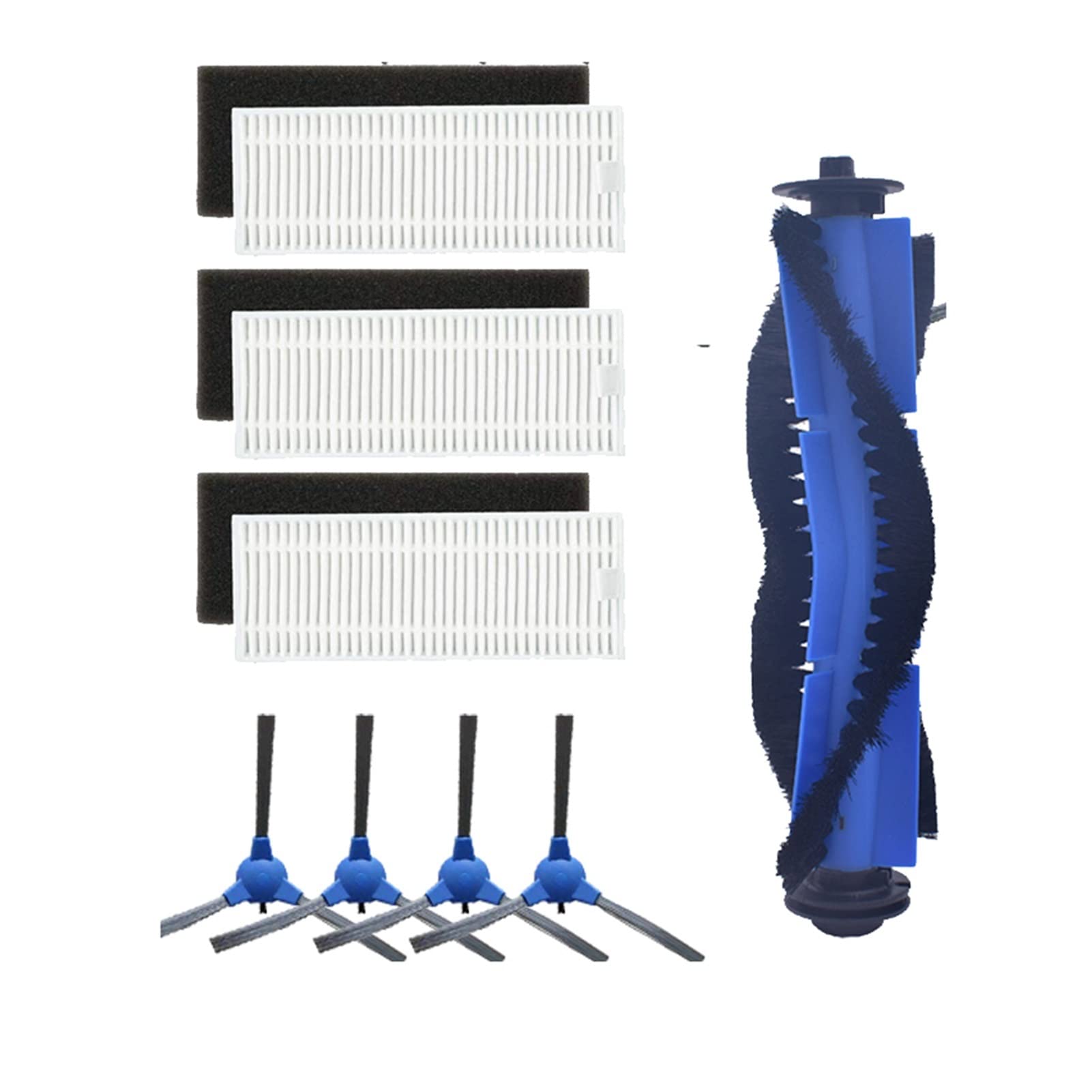 JIESITONG Side Brush & HEPA Filter Replacement Kit for Eufy RoboVac 11S, 30C, 30, 15C Robot Vacuum Cleaner - Spare Parts Accessories (Kit 3) | Perfect for Home Cleaning & Pet Hair Removal