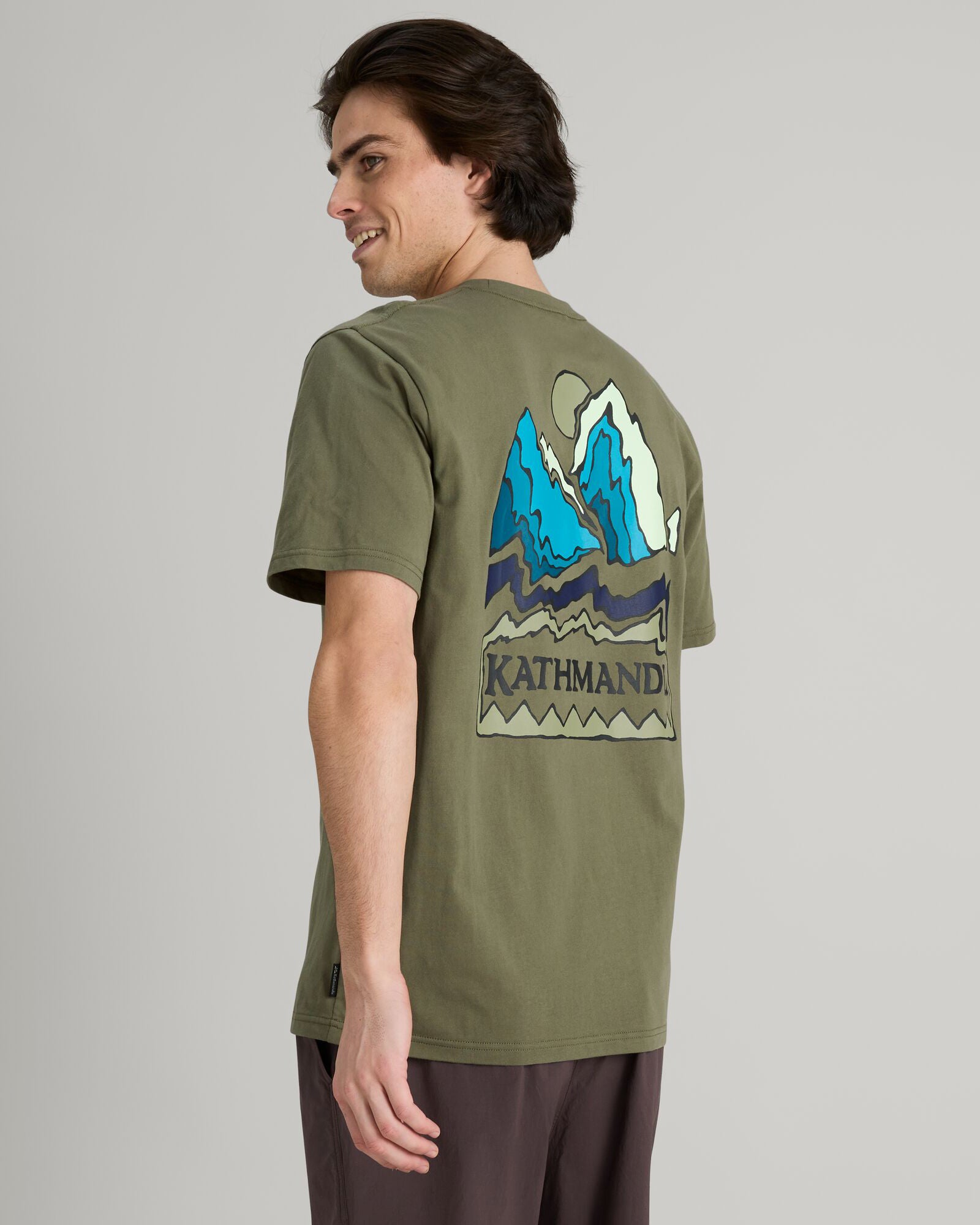 Men's Summit Print Organic Cotton T-Shirt - Eco-Friendly Beech Design - Perfect for Casual Wear, Outdoor Activities & Sustainable Fashion