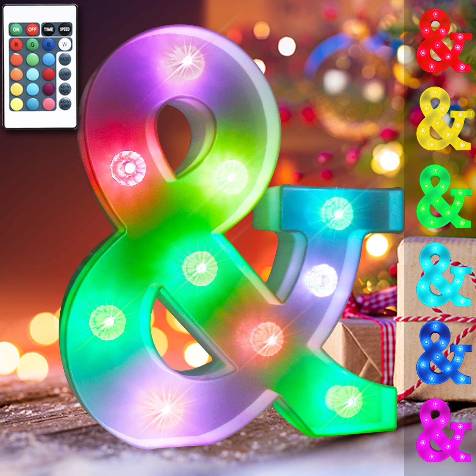 Obrecis Color Changing LED Alphabet Letter Lights - Remote Control, Timer, Wall Decor for Wedding, Home, Christmas & Birthday - Perfect for Bedroom, Nursery, Party & Photo Backdrop