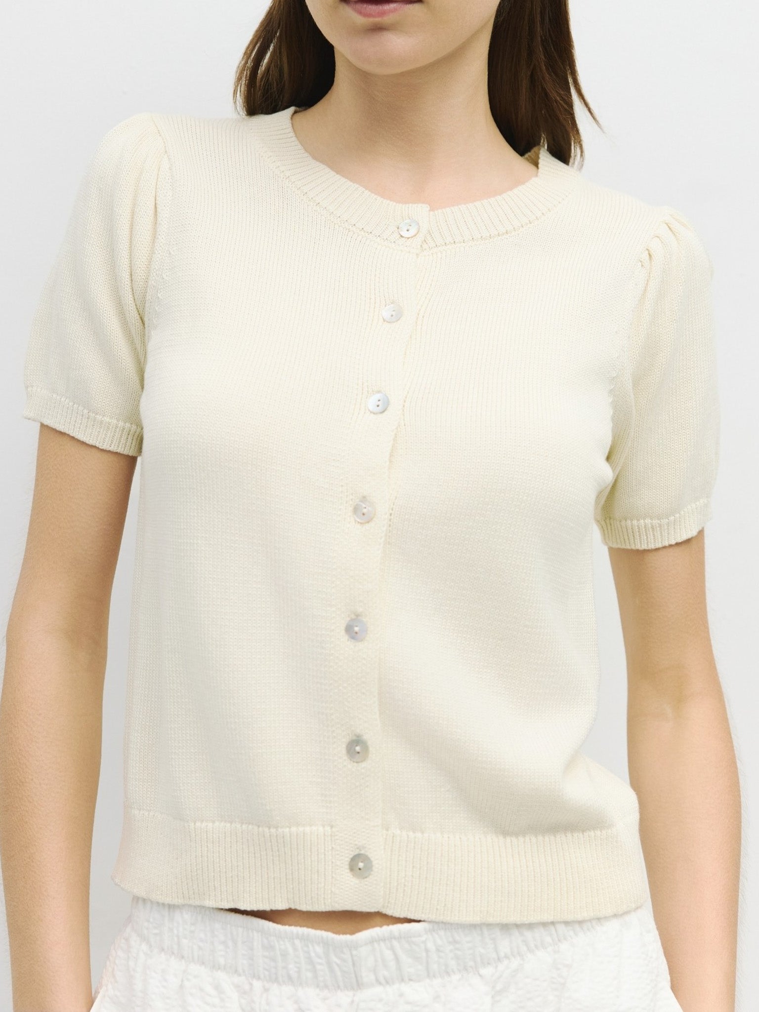 Sophia Knit Cardigan for Women - Soft Cream Open Front Sweater | Perfect for Fall, Winter & Cozy Layering Outfits
