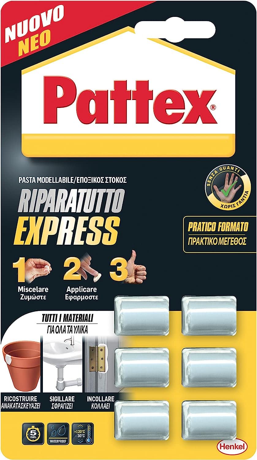 Pattex 1479399 Fast Repair Single Dose Adhesive - 30g Tube for Quick Fixes on Metal, Wood, Ceramic & Plastic | Ideal for Home Repairs, DIY Projects & Emergency Fixes