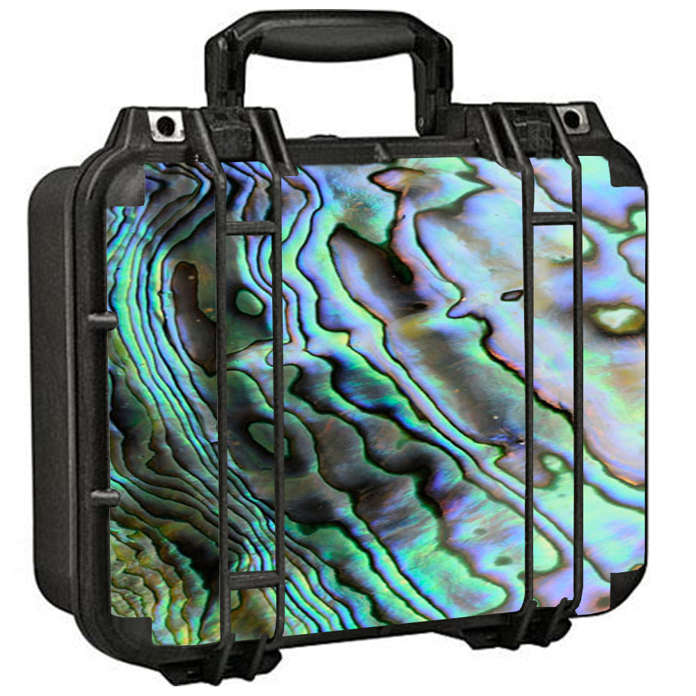 Ocean Green Blue Pearl Abalone Shells for Jewelry Making - Premium Quality Pelican Case 1400 Protective Skin - Perfect for DIY Crafts, Home Decor & Beach Wedding Decorations