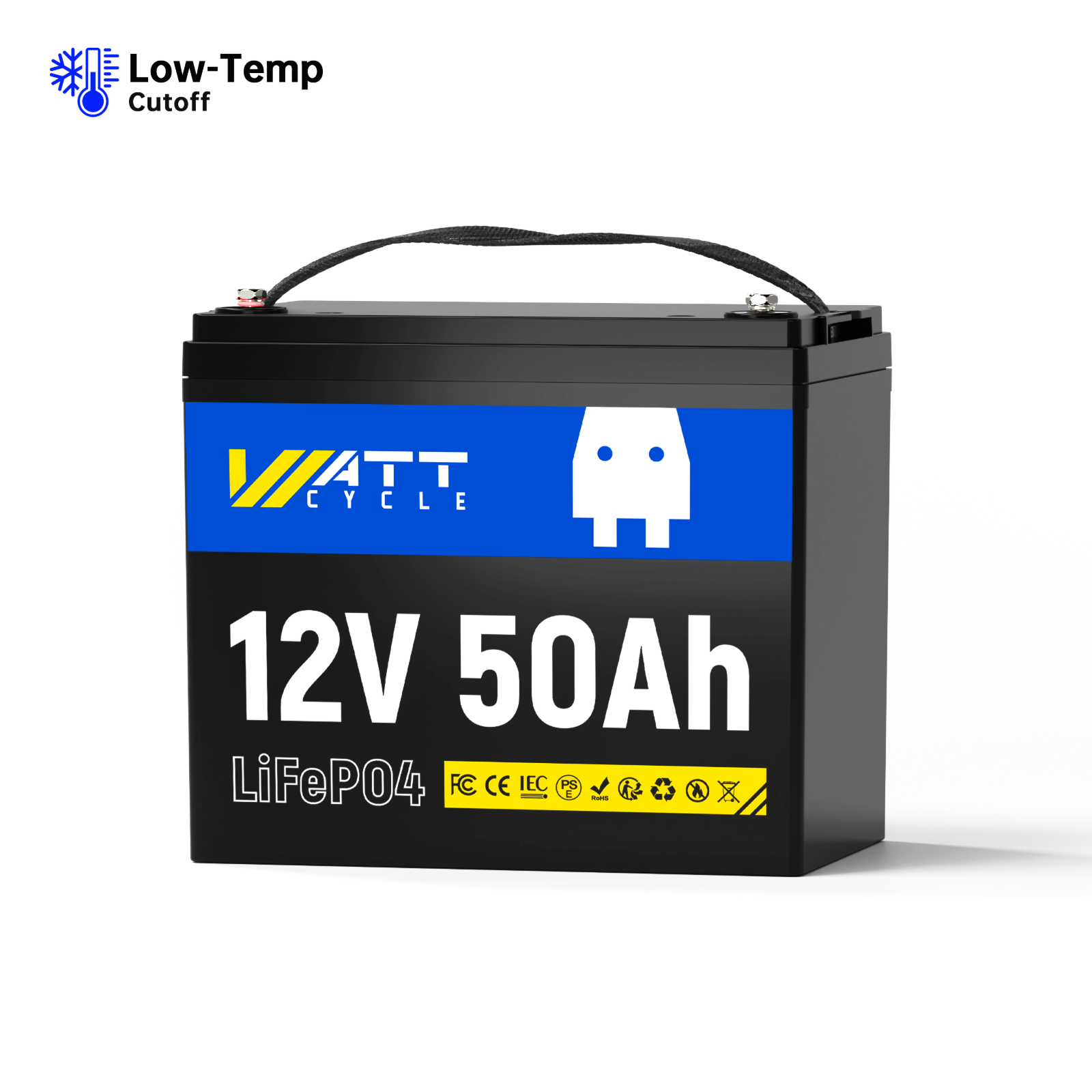 12V 50Ah Group U1 LiFePO4 Deep Cycle Battery for Solar, RV, Marine & Off-Grid Power - Rechargeable Lithium Iron Phosphate Battery with Long Lifespan