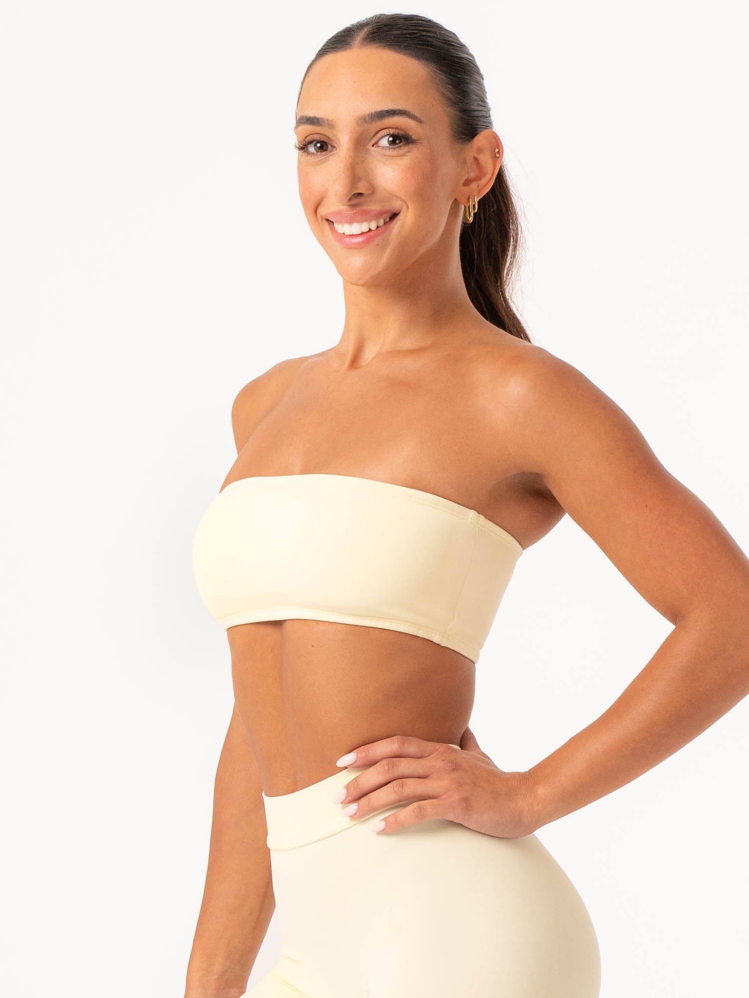 NKD Bandeau Top - Lemon Drop Color | Women's Fashion Stretch Tube Top for Summer, Beach, Music Festivals & Casual Wear