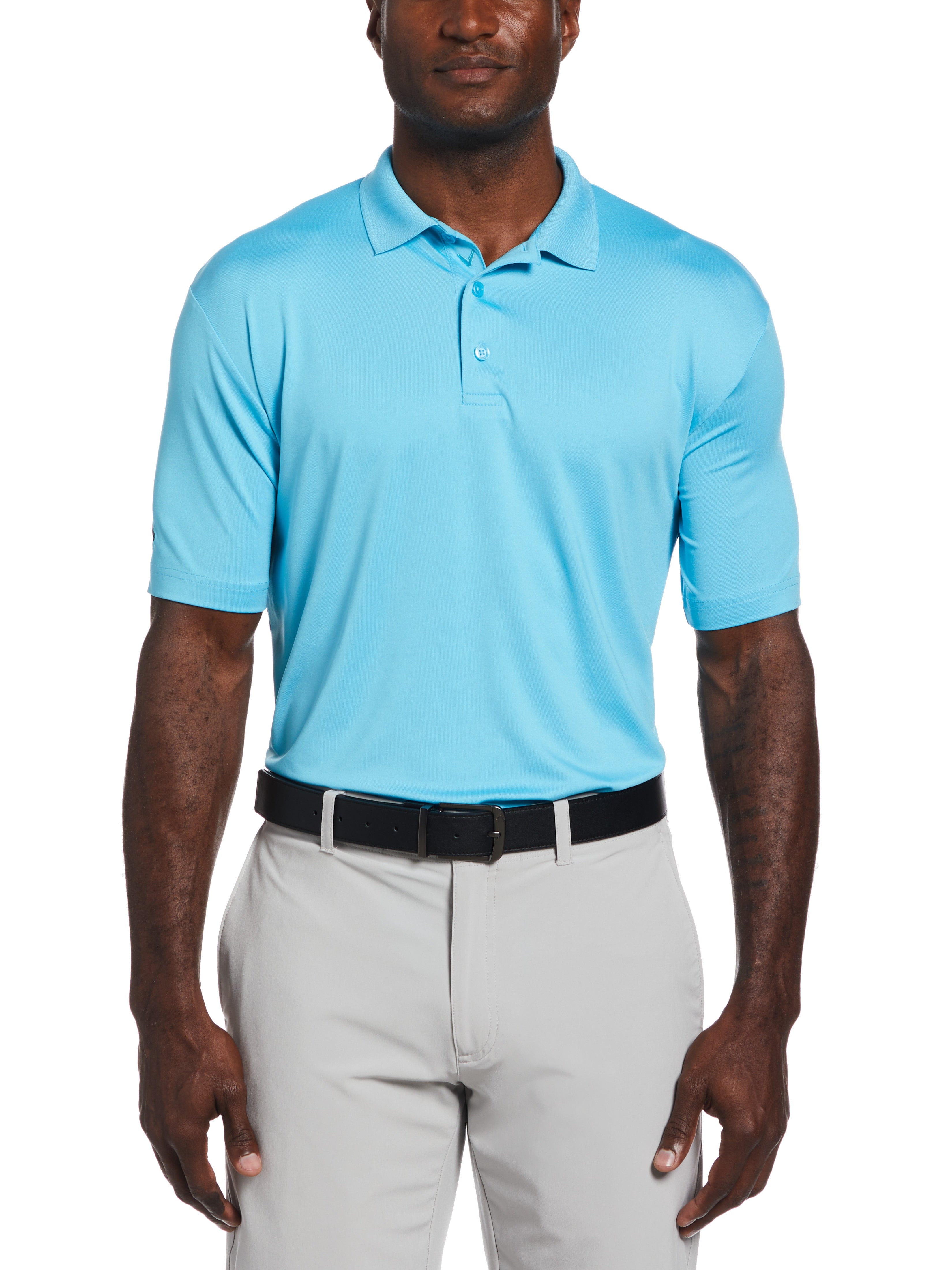 Men's Solid Stretch Polo Shirt - Comfortable Breathable Casual Wear for Golf, Office & Everyday Use
