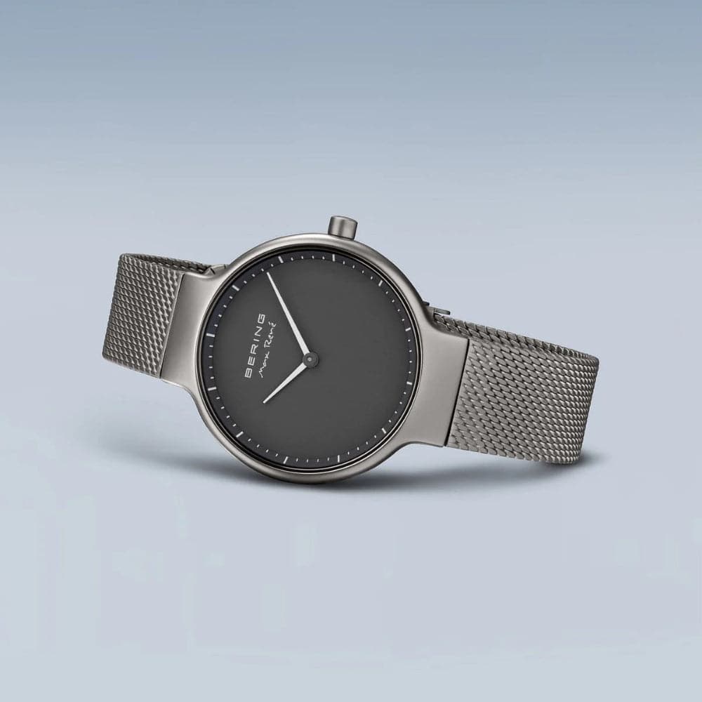 Bering Max Rene Black Dial Men's Watch with Mesh Strap - Model 15531 377 - Perfect for Business, Casual & Formal Occasions