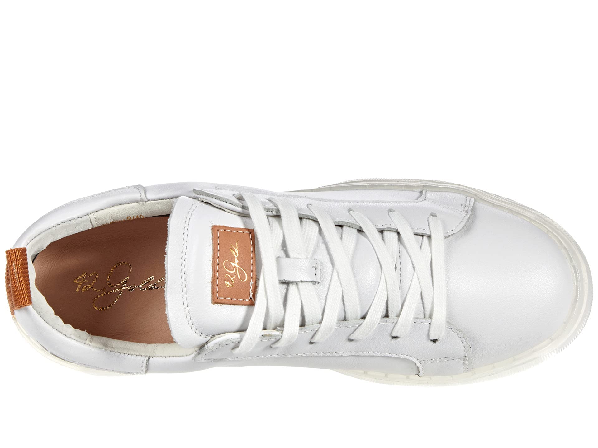 42 GOLD Glee Smooth Leather Women's Sneakers - Genuine Leather Lining, Lightly Padded Tongue & Collar, Round Toe Design | Comfortable Casual Shoes for Walking, Work & Everyday Wear