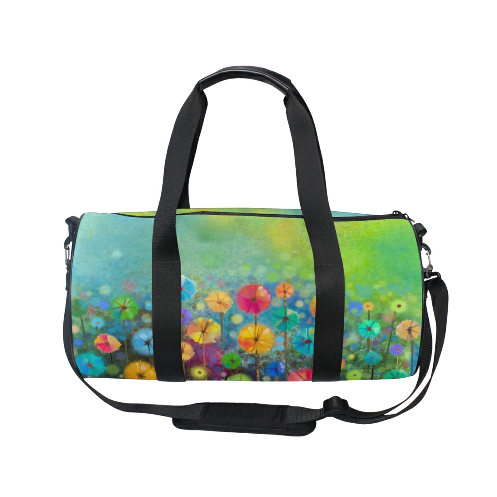 Stylish Canvas Duffel Bag for Travel, Gym & Sports - Perfect for Overnight Trips & Seasonal Flower Shopping | Durable Carry-On Bag for Workouts, Weekend Getaways & Daily Use
