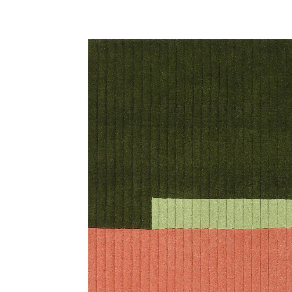 Finarte Handmade Jade Rug - Green & Pink Bohemian Area Rug - 3 Sizes (5x7, 8x10, 9x12) - Perfect for Living Room, Bedroom & Boho Home Decor