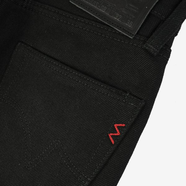 Iron Heart IH 888S SB 21oz Selvedge Denim Jeans - Medium/High Rise Tapered Cut, Non-Fade Super Black Raw Denim for Men | Durable Workwear & Casual Style