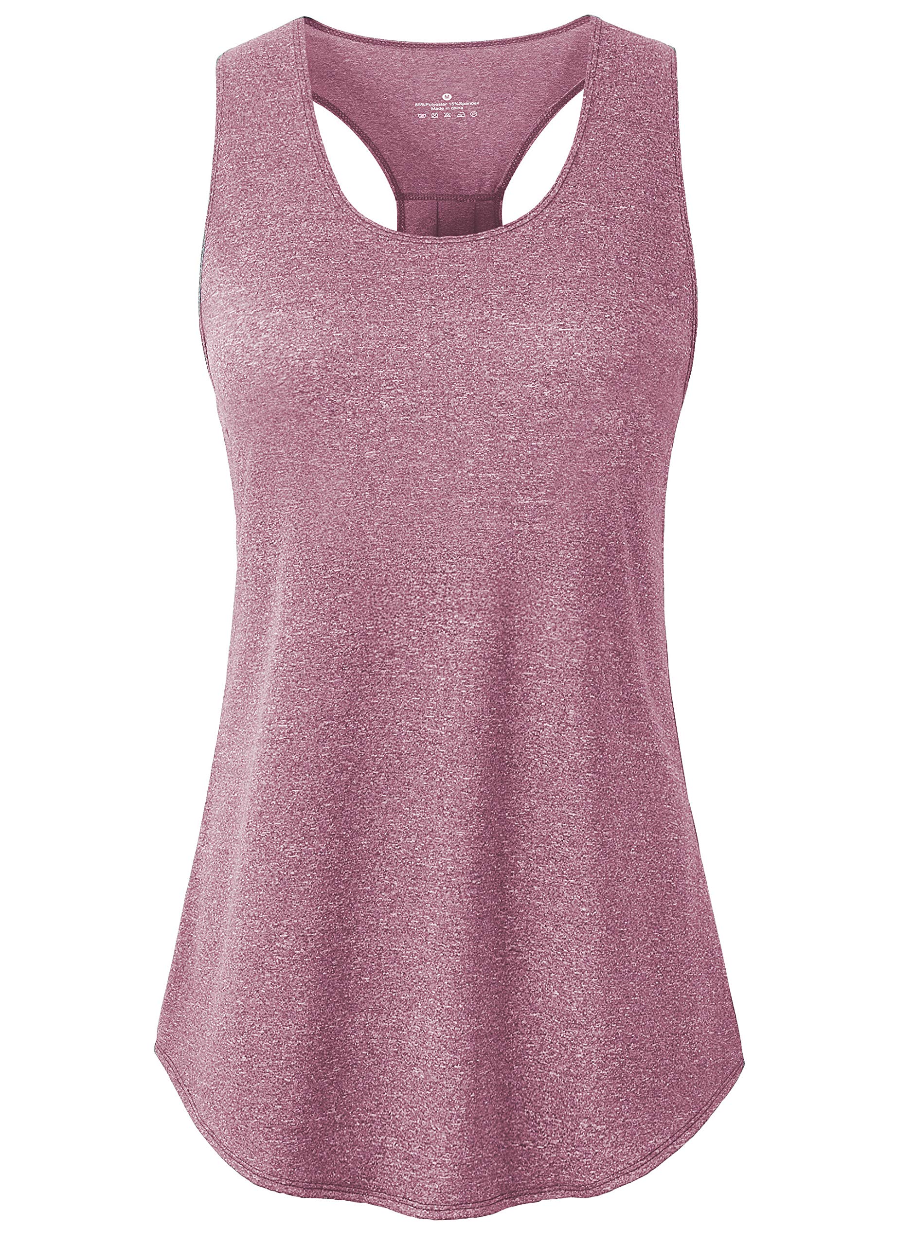YAKER Women's Athletic Yoga Tops - Breathable Racerback Running Tank Top for Gym, Workout & Exercise | Perfect for Yoga, Pilates, Running & Fitness Training