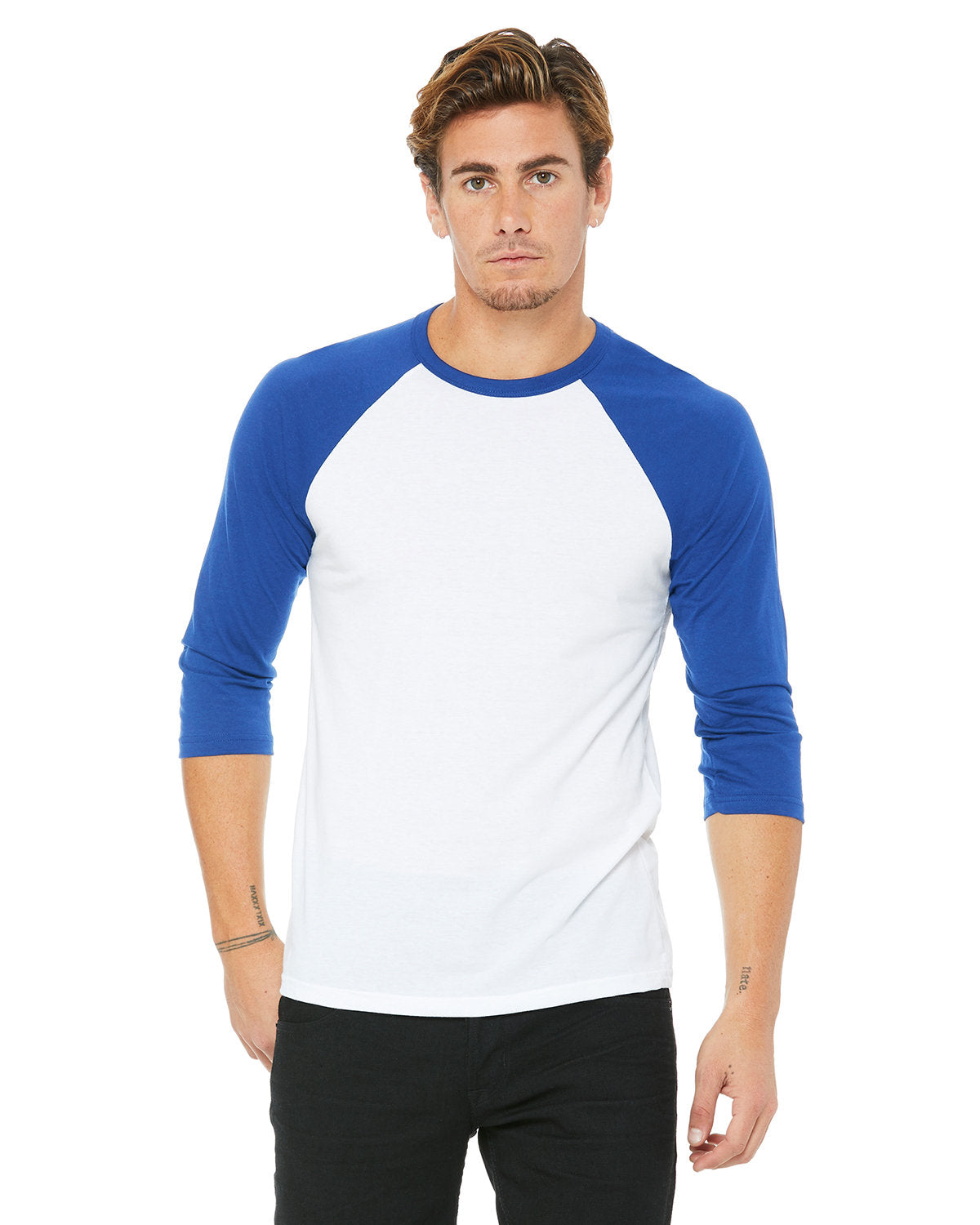 Bella + Canvas 3200 Unisex 3/4 Sleeve Baseball Tee - Soft Cotton Jersey Shirt for Men & Women - Perfect for Casual Wear, Sports & Team Uniforms