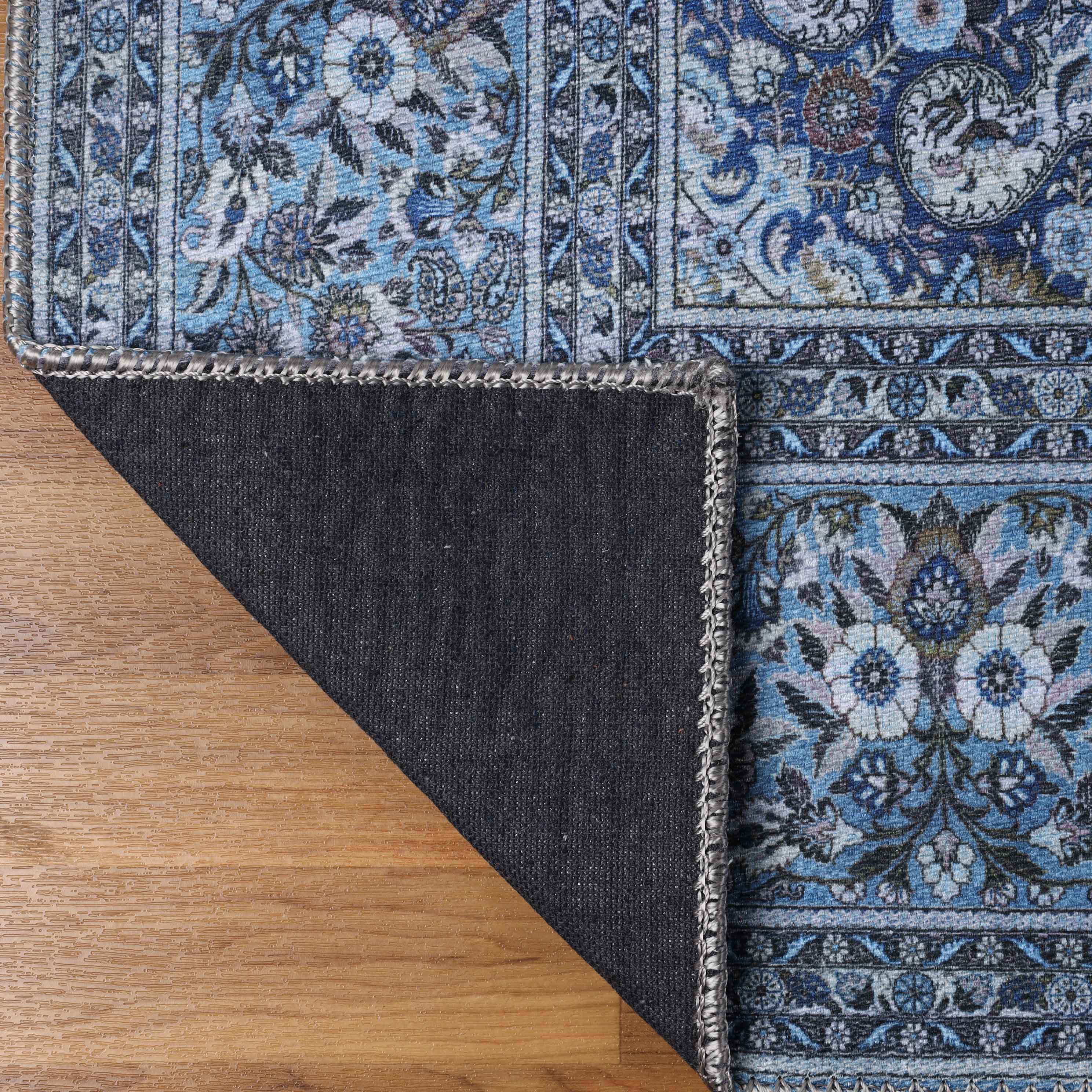 Fiorella Floral Medallion Indoor Area Rug - Non-Slip Living Room Runner Carpet for Bedroom, Hallway & Entryway Decor