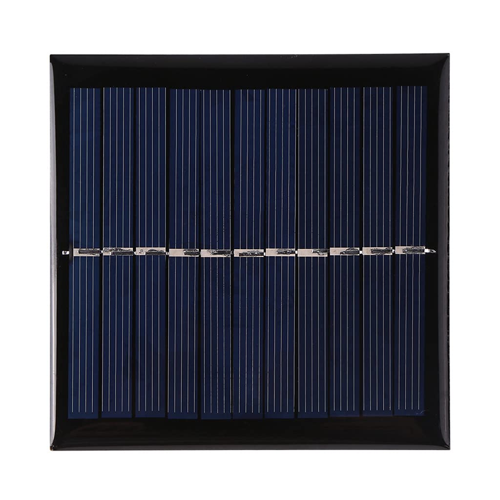 Portable Solar Phone Charger with USB - 95X95mm Compact Solar Panel for iPhone, Android, Camping & Outdoor Use - Includes LED Lights for Emergency Power Backup