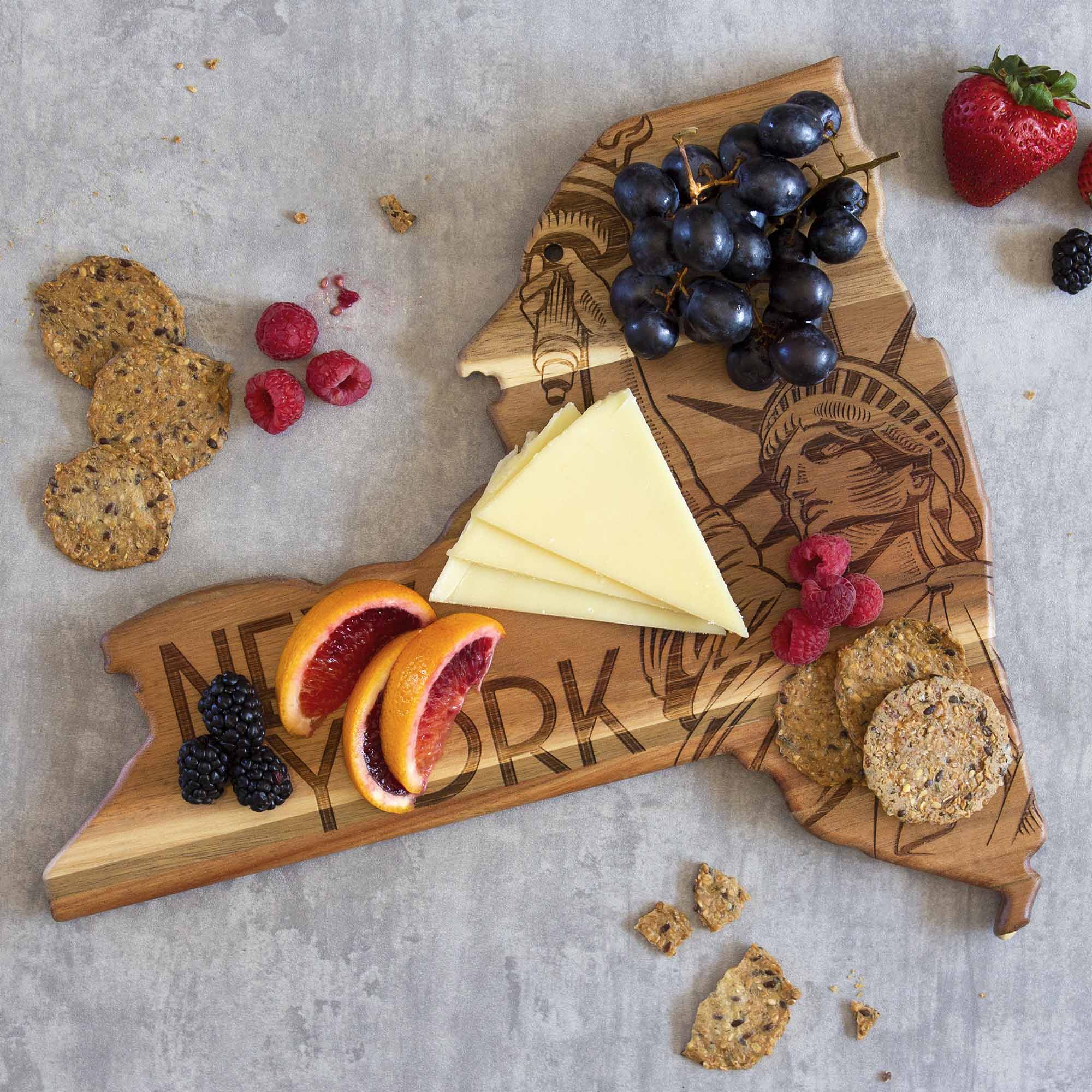Premium Rock & Branch® Origins Series New York Cutting Board - Durable Bamboo Wood Chopping Board for Kitchen, Butcher Block & Serving Tray - Perfect for Meal Prep, Charcuterie & Entertaining