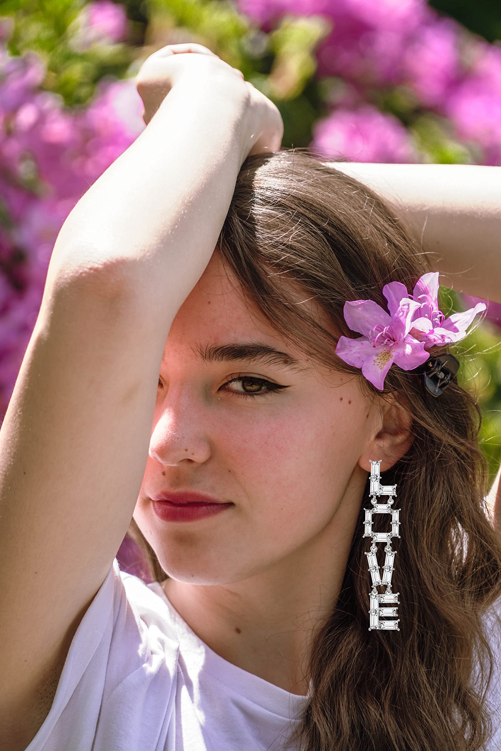 Sparkly Crystal Rhinestone Drop Dangle Tassel Earrings for Women - Long Boho Statement Earrings for Wedding, Party & Evening Wear | Elegant Eardrop Jewelry Gift