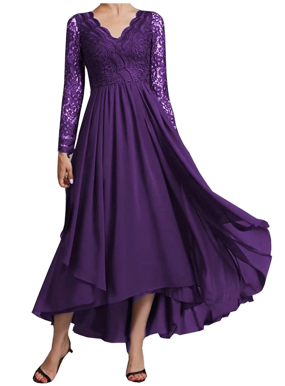 Elegant Tea Length Mother of The Bride Dresses with Long Sleeves - Plus Size Wedding Gowns for Mothers of Bride & Groom | Perfect for Formal Weddings, Church Ceremonies & Special Occasions