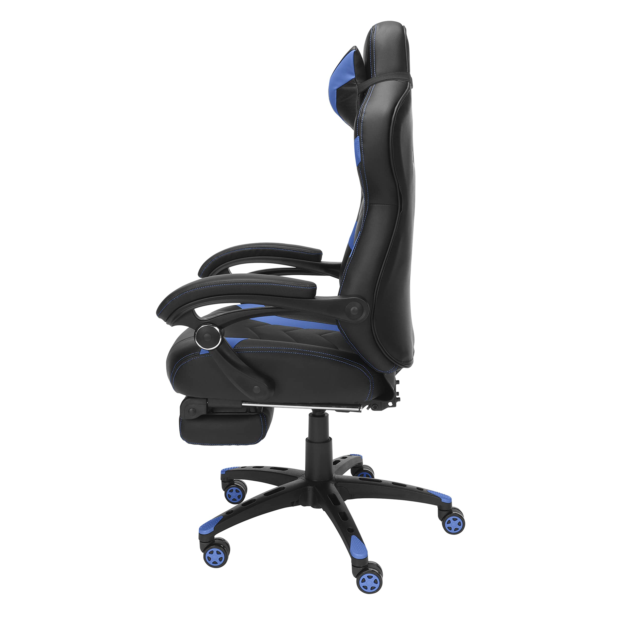 RESPAWN 110 Ergonomic Gaming Chair with Footrest - Racing Style High Back Office Chair with 360 Swivel, Adjustable Lumbar Support & Headrest Pillow - Perfect for PC Gaming, Home Office & Streaming Setup (2021 Blue)