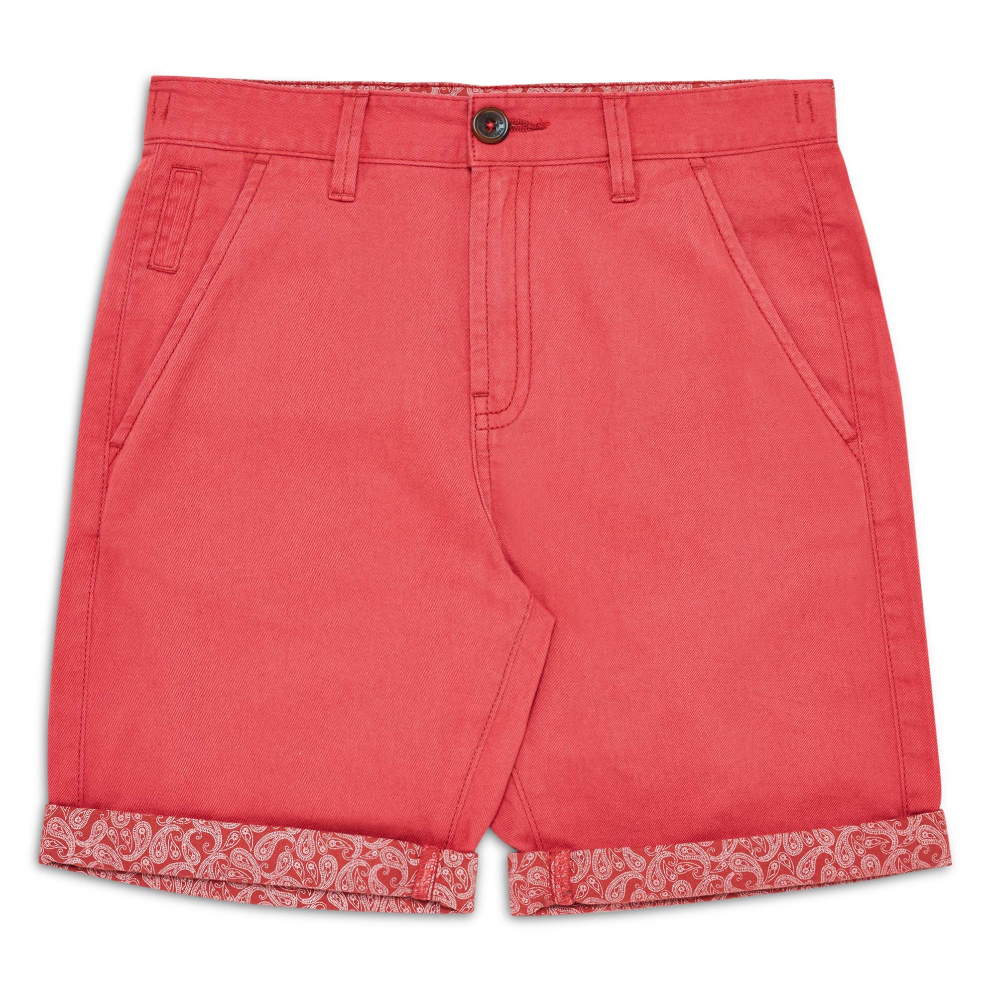 NOROZE Kids Chino Shorts for Boys | 100% Cotton Summer Short Pants with Folded Hem | Casual Wear, Playtime & Outdoor Activities