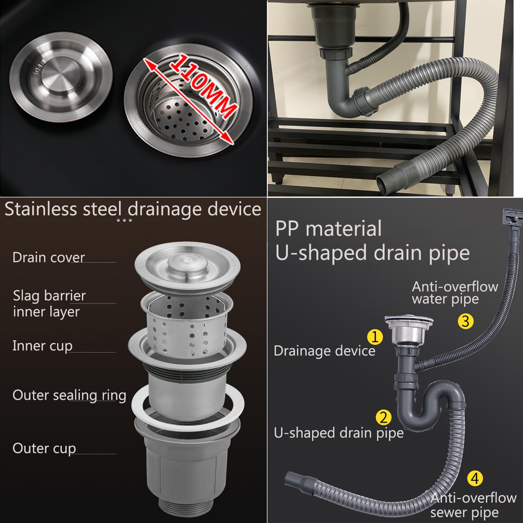 Stainless Steel Utility Sink with Cabinet - Freestanding Single Bowl Kitchen & Laundry Prep Sink for Garage, Outdoor, Kitchen, Commercial Use, Workshop & Pet Washing Station | Includes Faucet in Black | Perfect for Heavy-Duty Cleaning, Food Prep & Pet Grooming
