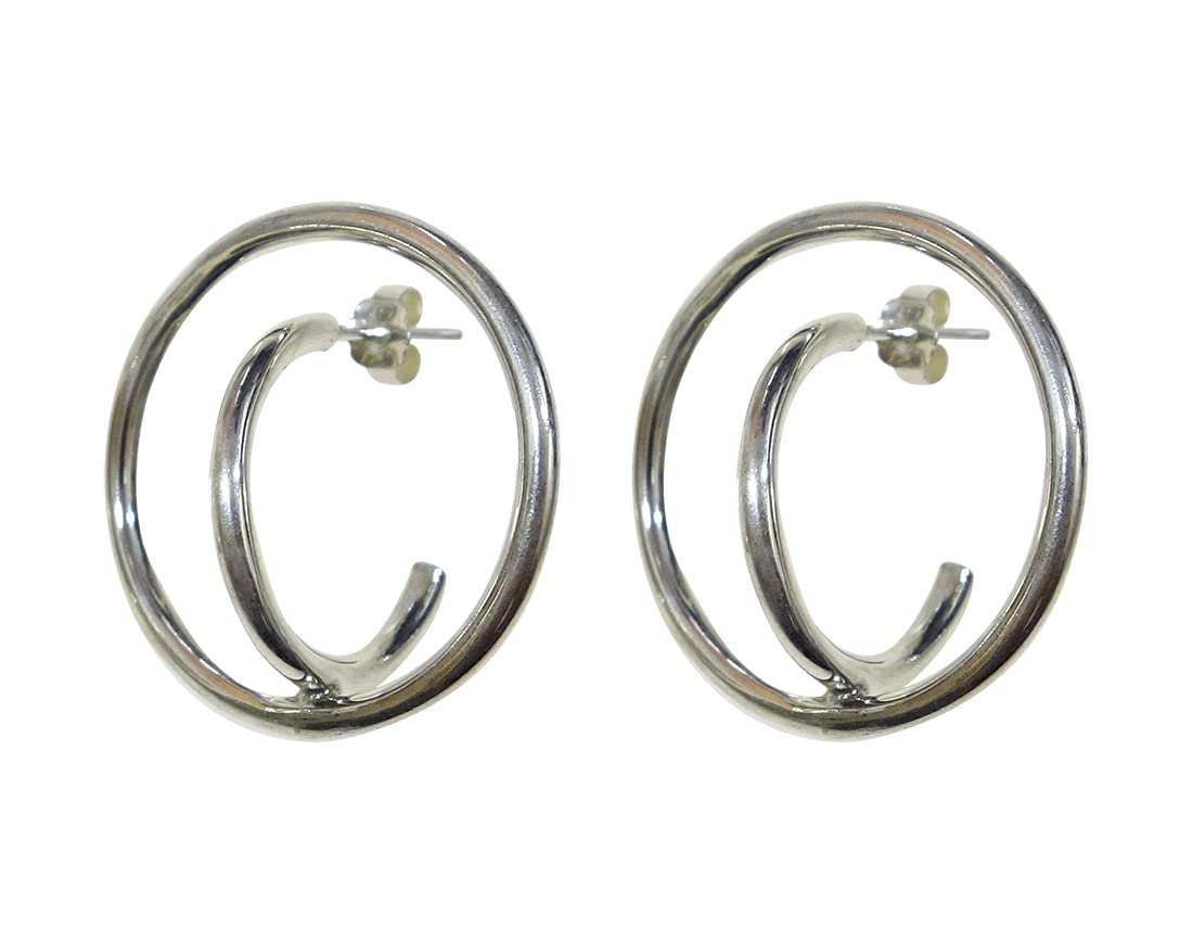 925 Sterling Silver Hoop Earrings for Women - Handmade Fashion Jewelry, Unique Designer Party Gift, Artisan Crafted | Perfect for Everyday Wear, Special Occasions & Gifting