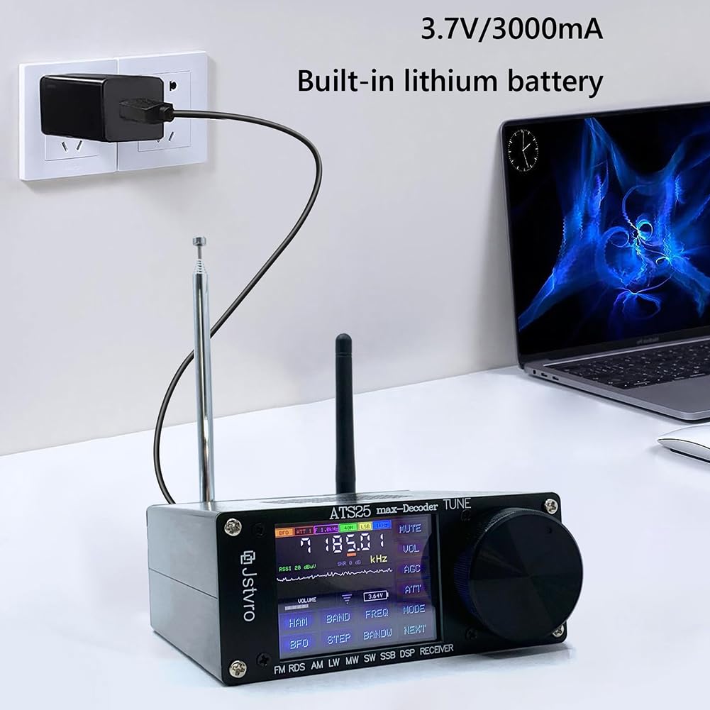 SI4732 ATS-25 Max-Decoder All Band Radio Receiver with CW RTTY Decoding, WiFi, 2.4