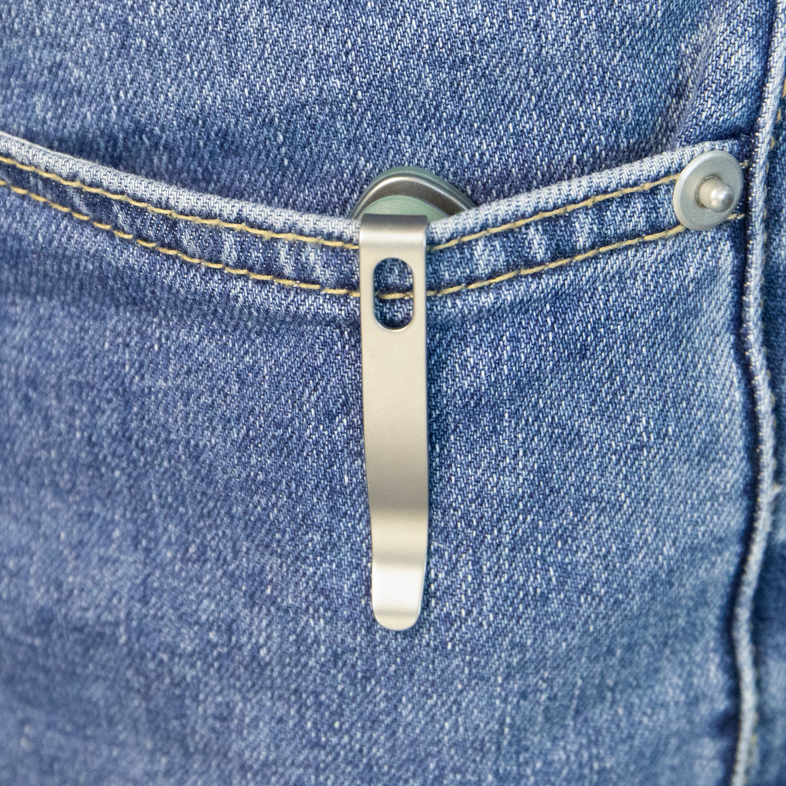 Belus Thumb Stud EDC Pocket Knife - Jade G10 Handle, 2.95