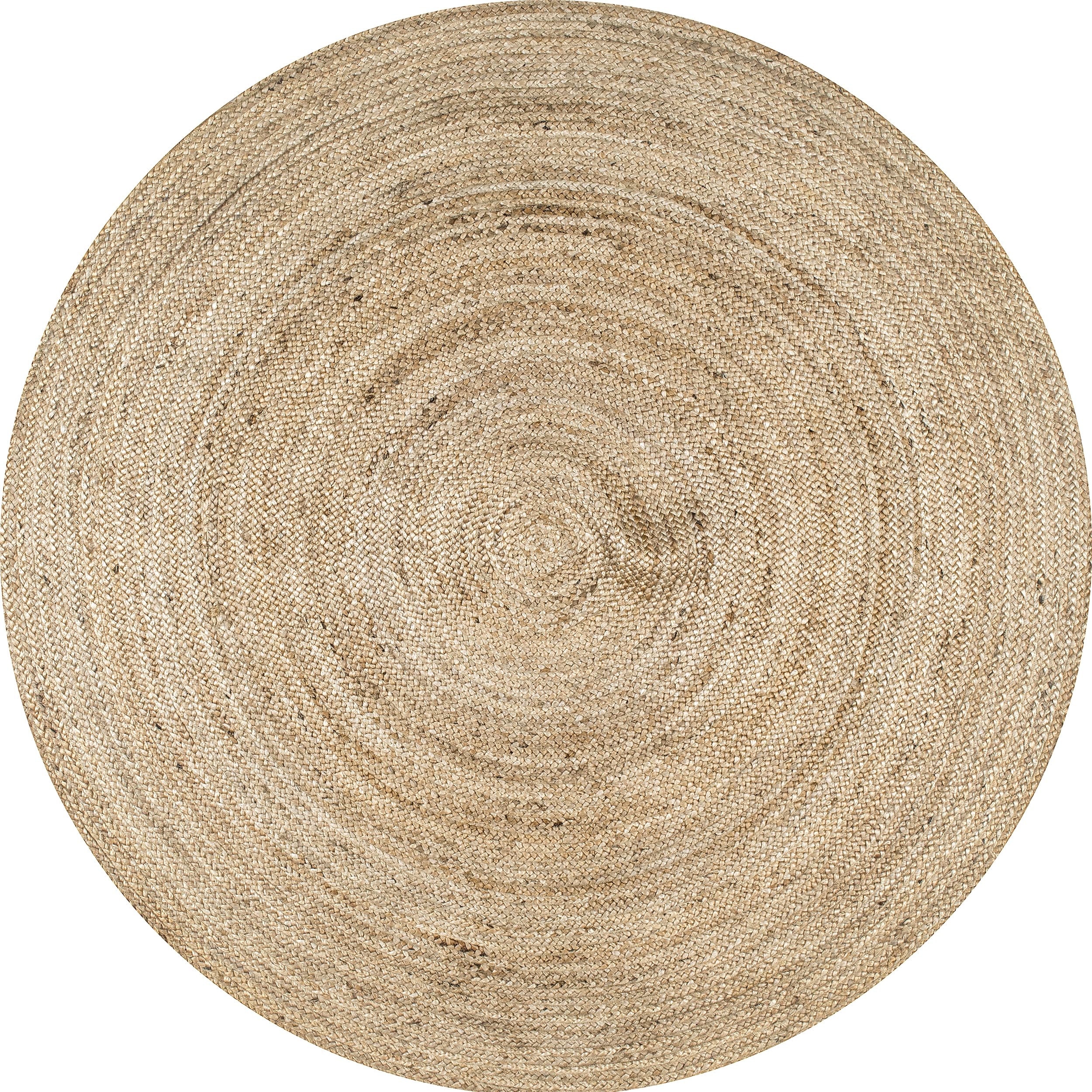 nuLOOM 8' Round Rigo Jute Hand Woven Natural Fiber Area Rug - Farmhouse Solid Design for Bedroom, Living Room, Dining Room, Hallway, Office, Kitchen & Entryway - Perfect for Boho, Coastal & Rustic Home Decor
