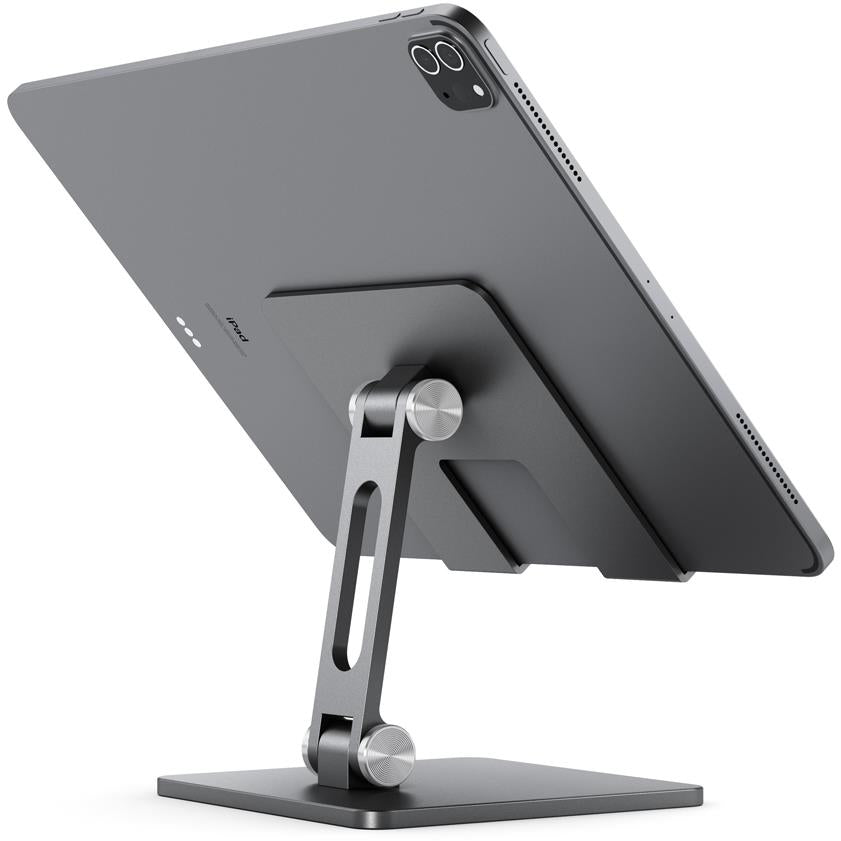 ALOGIC Edge Tablet & iPad Stand Holder - Adjustable & Sturdy Space Grey Aluminum Stand for Reading, Watching, and Working - Perfect for Home, Office & Travel Use