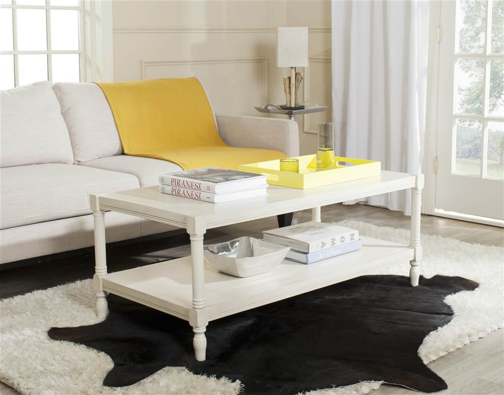 SAFAVIEH American Homes Collection Bela Grey Coffee Table - Modern Living Room Furniture for Small Spaces, Home Decor & Stylish Centerpiece