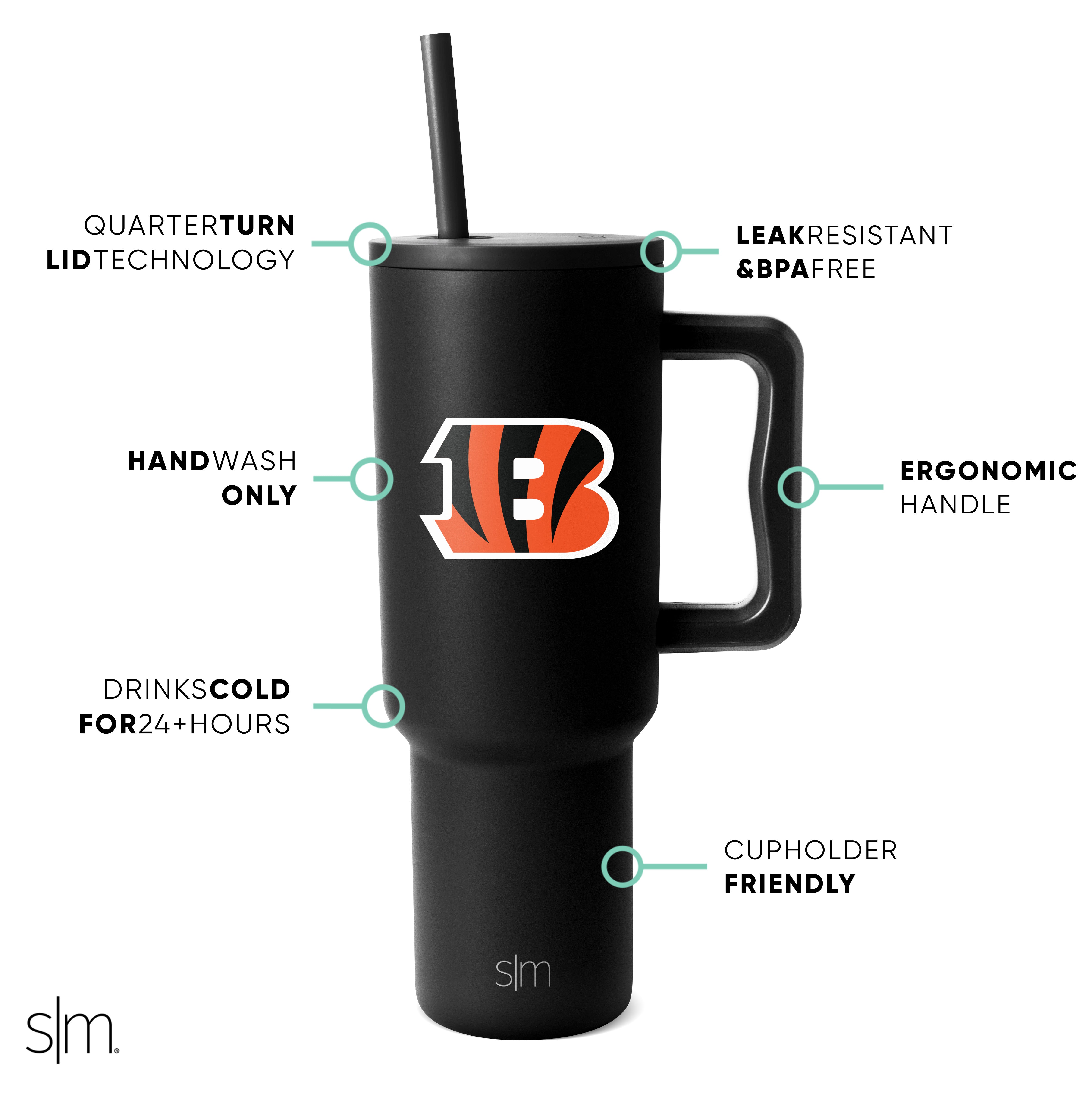 NFL Trek Tumbler - Insulated Stainless Steel Travel Mug with Lid, 20oz - Perfect for Football Games, Camping & Outdoor Adventures