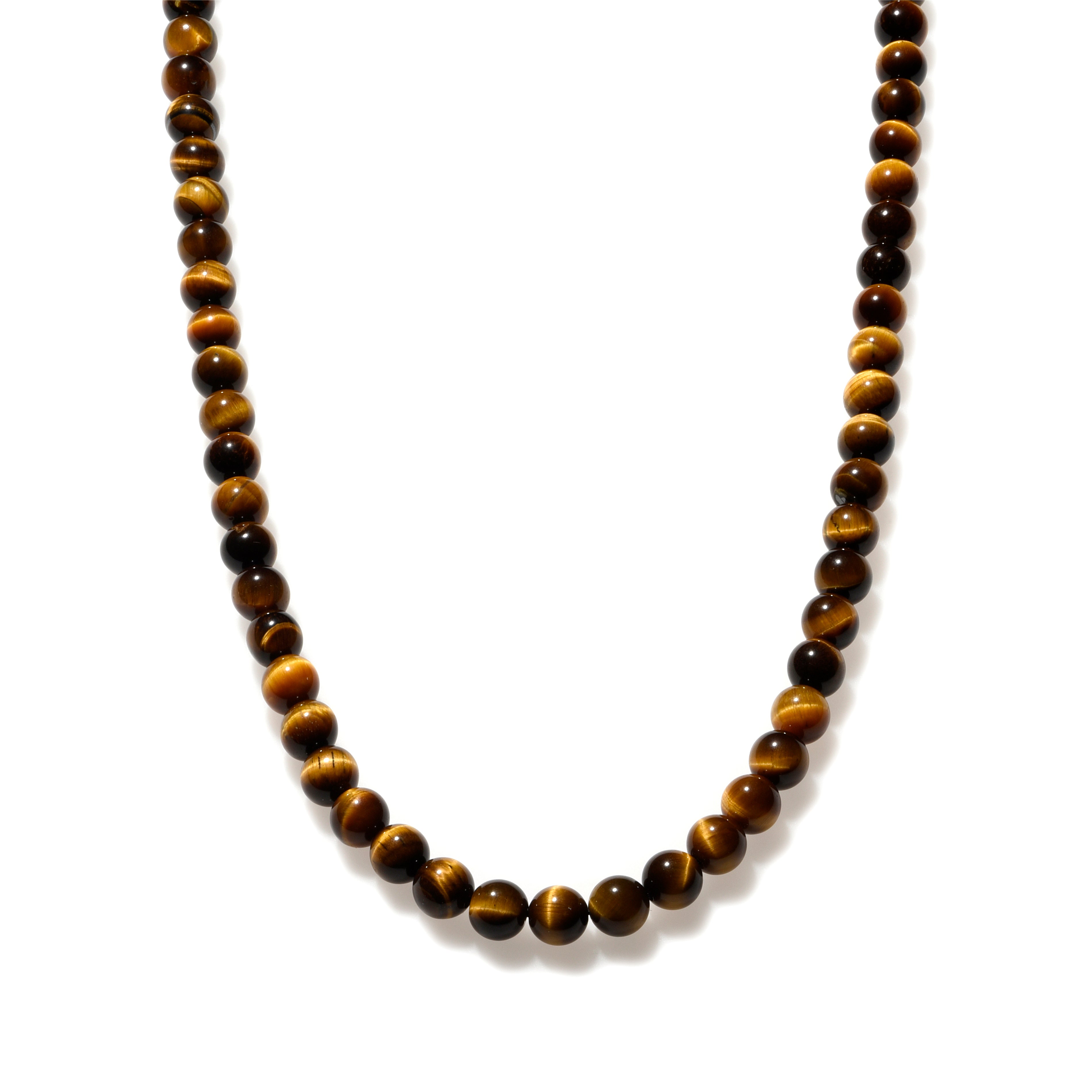 Tiger Eye Beaded Necklace for Women - Natural Stone Healing Jewelry for Protection & Confidence - Perfect for Meditation, Yoga & Spiritual Gifts