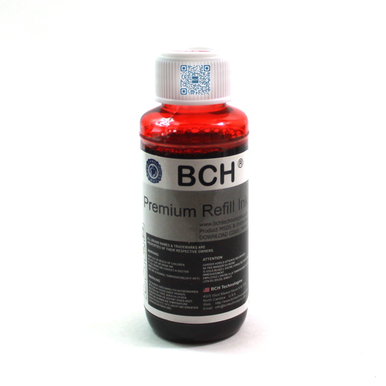 Premium Refillable Red Dye Ink for Canon Printers - Compatible with Canon CLI-9 & Pixma Pro9500 Ink Cartridges - 100ml Retail Bottle - Ideal for Home, Office & Photo Printing
