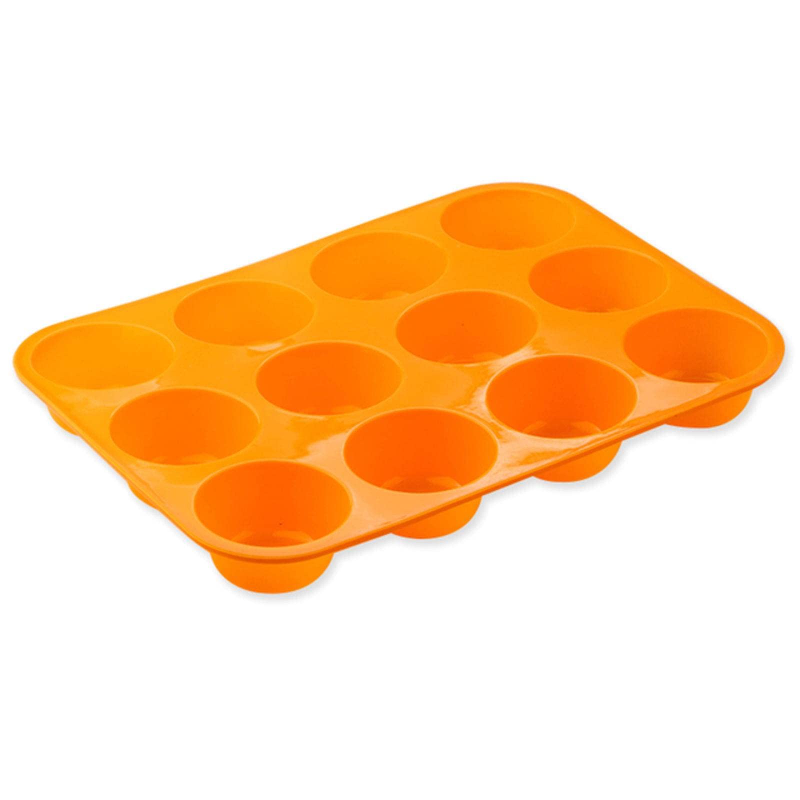 12-Cavity Mini Muffin Silicone Baking Pan - Non-Stick Round Cupcake Mold for DIY Cookies, Fondant & Steamed Cakes - Perfect for Home Baking, Party Treats & Holiday Desserts