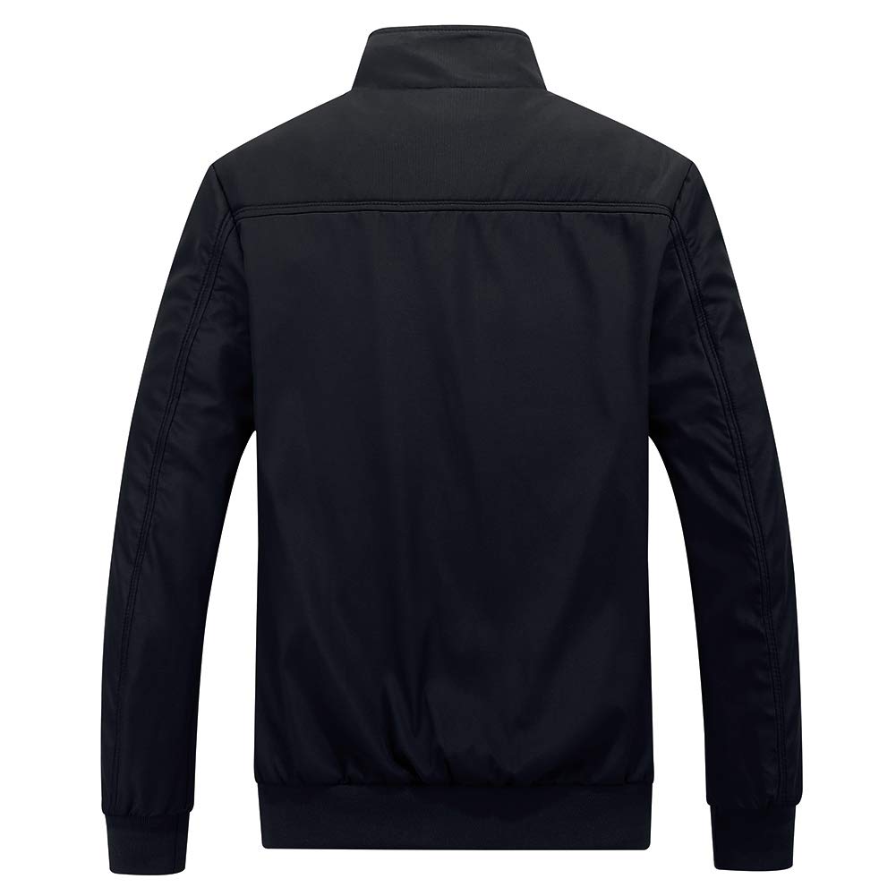 Men's Lightweight Outdoor Zipper Softshell Windbreaker Jacket - Waterproof, Windproof & Breathable - Black - Perfect for Hiking, Camping & Travel