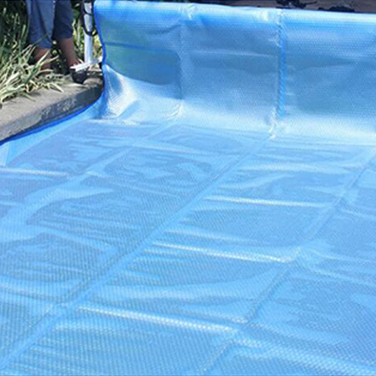 Solar Pool Cover 650cmx1050cm - Insulated Swimming Pool Blanket for Heat Retention, UV Protection & Rainproof - Heavy Duty Tarpaulin for Easy Set Pools (21.5ftx34.5ft) - Perfect for Backyard, Inground & Above Ground Pools