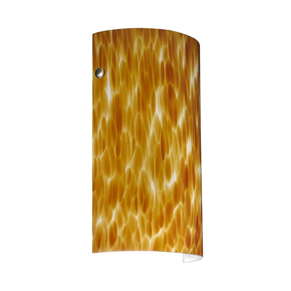 704218-PN Tamburo Collection Polished Nickel Art Glass One Light Wall Sconce - Perfect for Bedroom, Hallway, and Living Room Lighting Decor