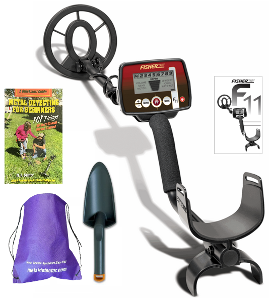 Fisher F11 Waterproof Metal Detector with 7