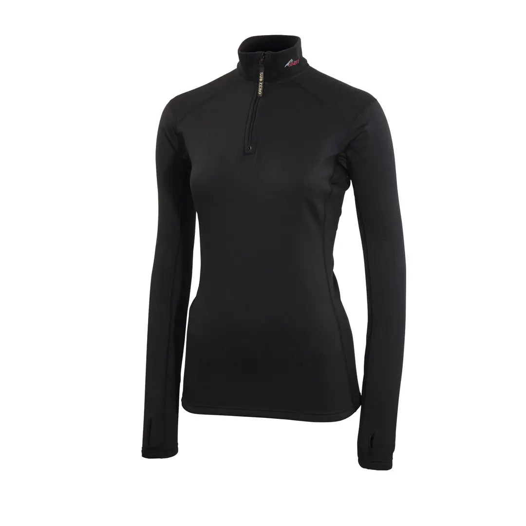 Factor 2 Women's Long Sleeve Zip Neck Mid Layer Top - Thermal Base Layer for Hiking, Running & Outdoor Activities