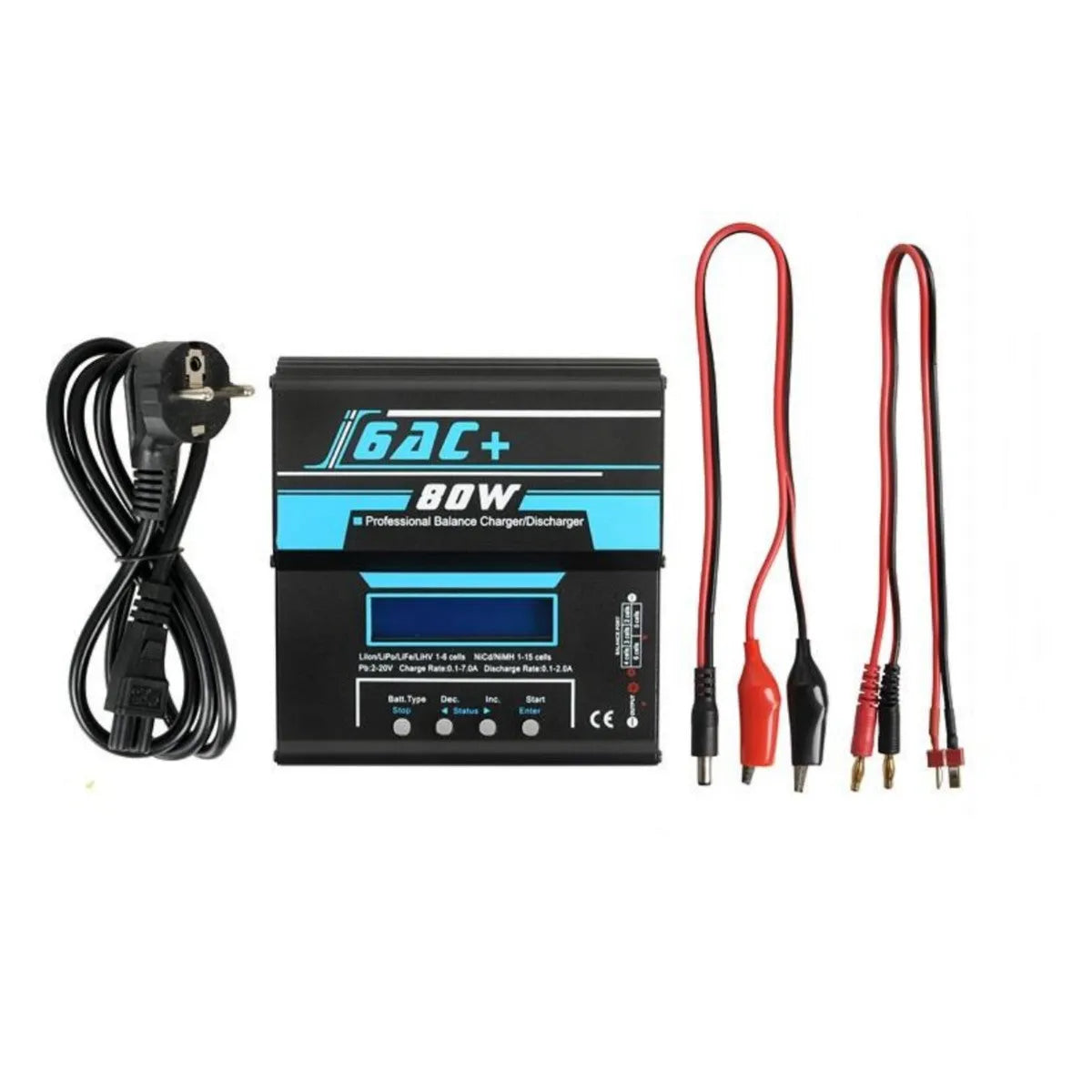 Crazepony i6AC 80W Professional Balance Charger Discharger for RC LiPo Li-ion NiMH Batteries - Perfect for Drone, Airplane, and Car Hobbyists