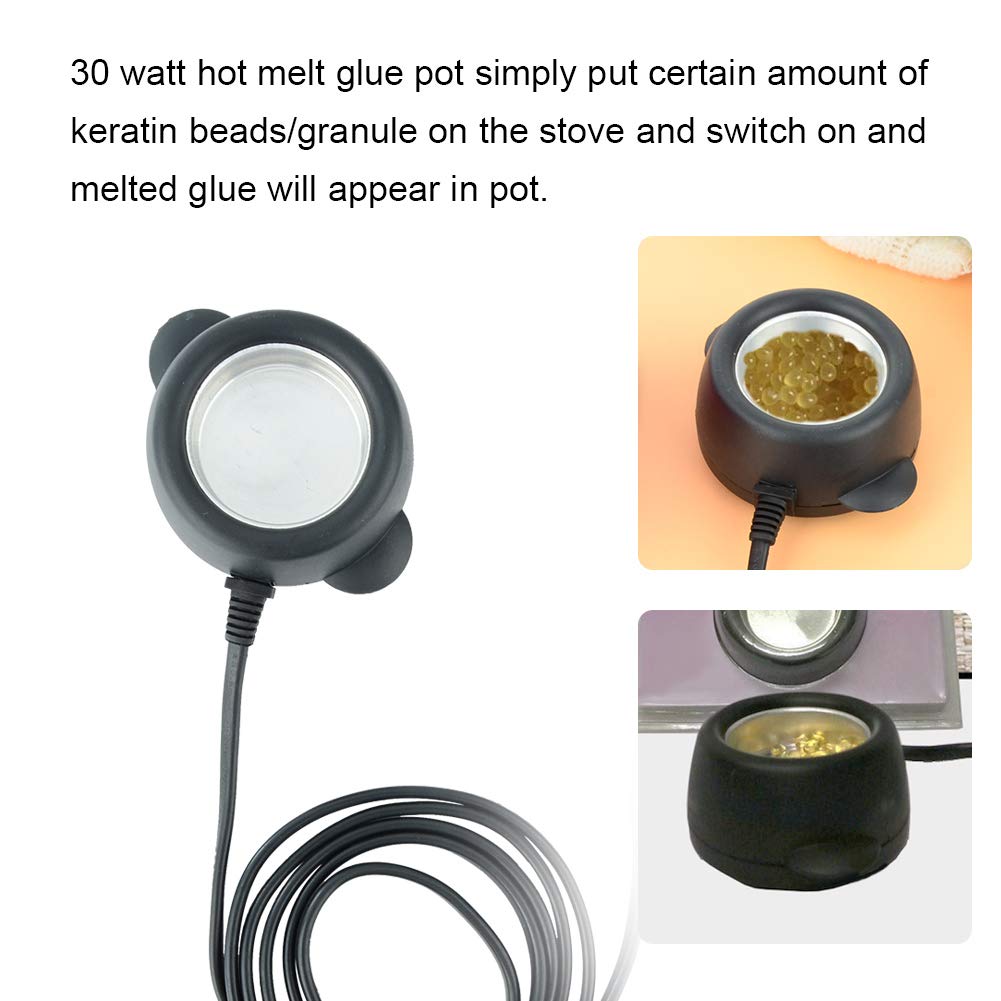 YUYTE 30W Glue Melting Pot - Hot Glue Stove for DIY Crafts, School Projects, Hair Extensions & Repairs | Portable Glue Pot for Handmade, Teaching & Home Use