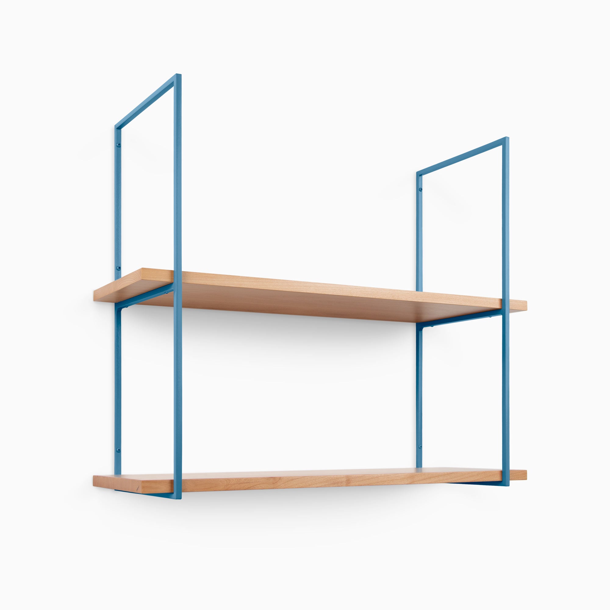 Lloyd Alder 2 Tier Wooden Shelf - Rustic Wall Mounted Storage Organizer for Bathroom, Kitchen & Living Room - Perfect for Displaying Decor, Plants & Essentials