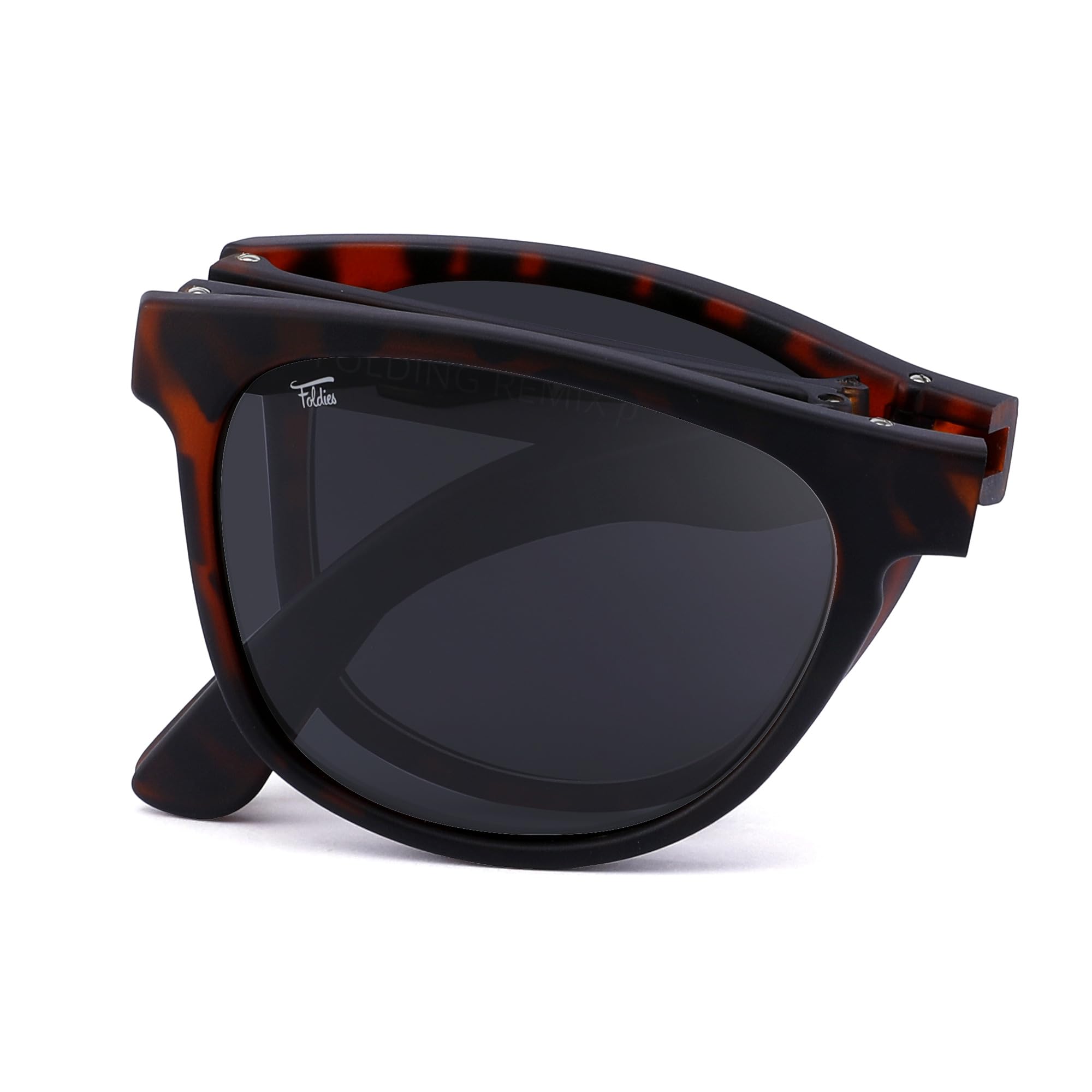 Polarized Folding Sunglasses for Men & Women - UV400 Protection Blocks UVA/UVB - Includes Leather Case - Perfect for Travel, Driving & Outdoor Activities