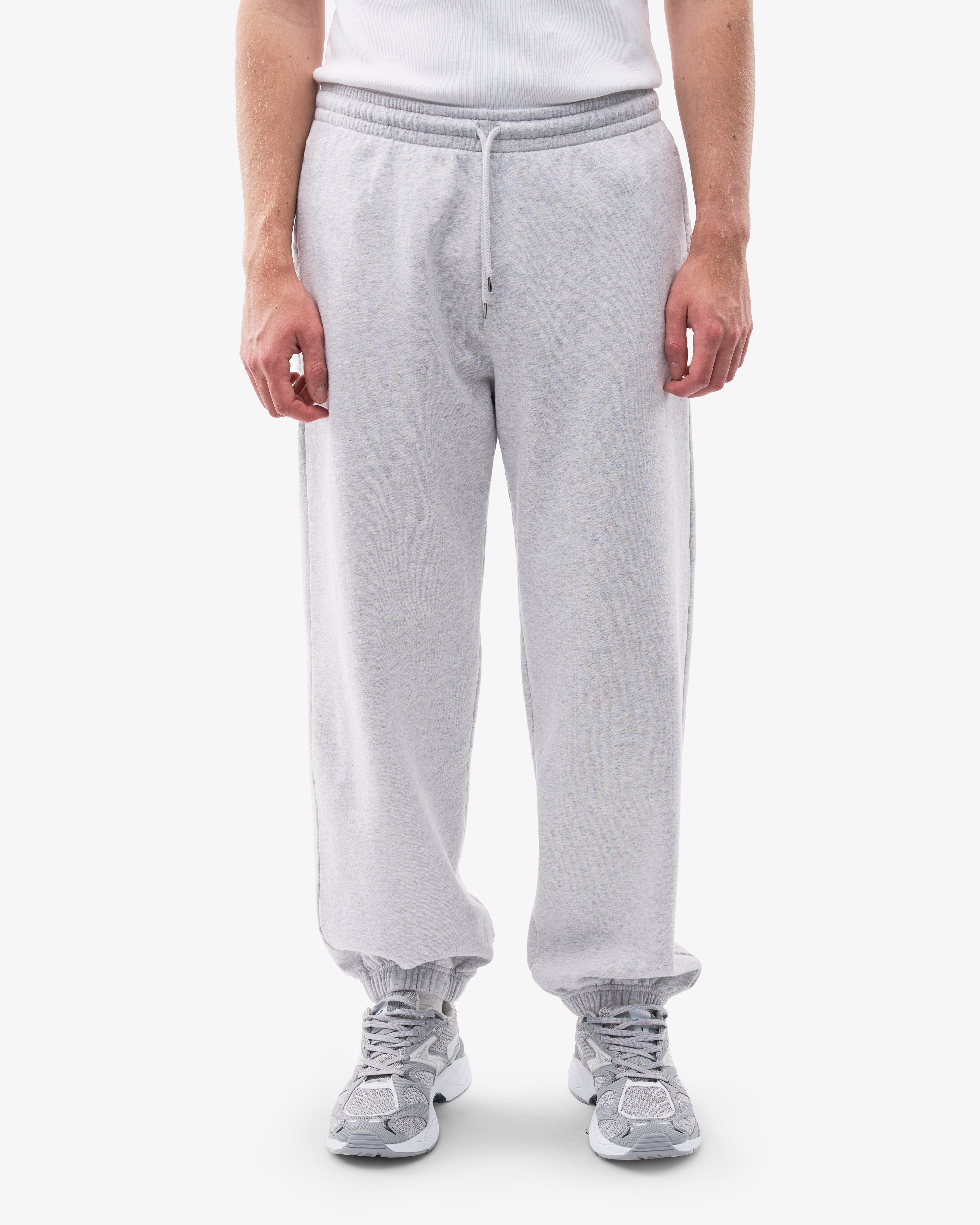 Organic Relaxed Sweatpants for Women - Soft Cotton Lounge Pants with Elastic Waistband - Snow Melange Color - Perfect for Yoga, Home Wear & Casual Outfits