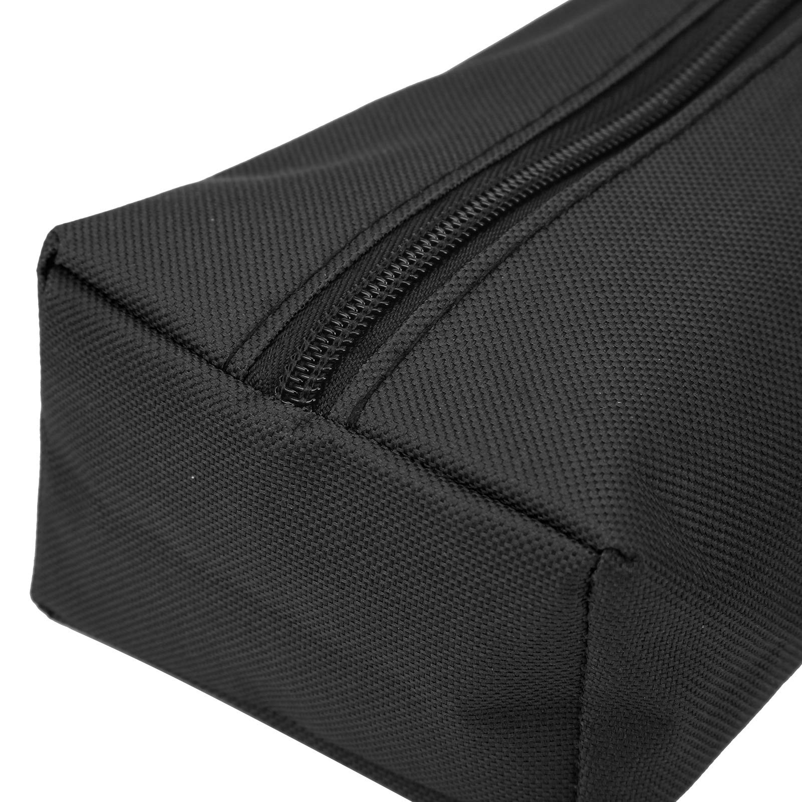 2 Pack Small Tool Bag 9.8x3.3x2.8in - Multi-Purpose Tool Pouch Organizer with Adjustable Wristband for Screwdrivers, Pliers, Nut Drivers - Durable Black Tool Storage for Electricians, Mechanics & DIY Projects